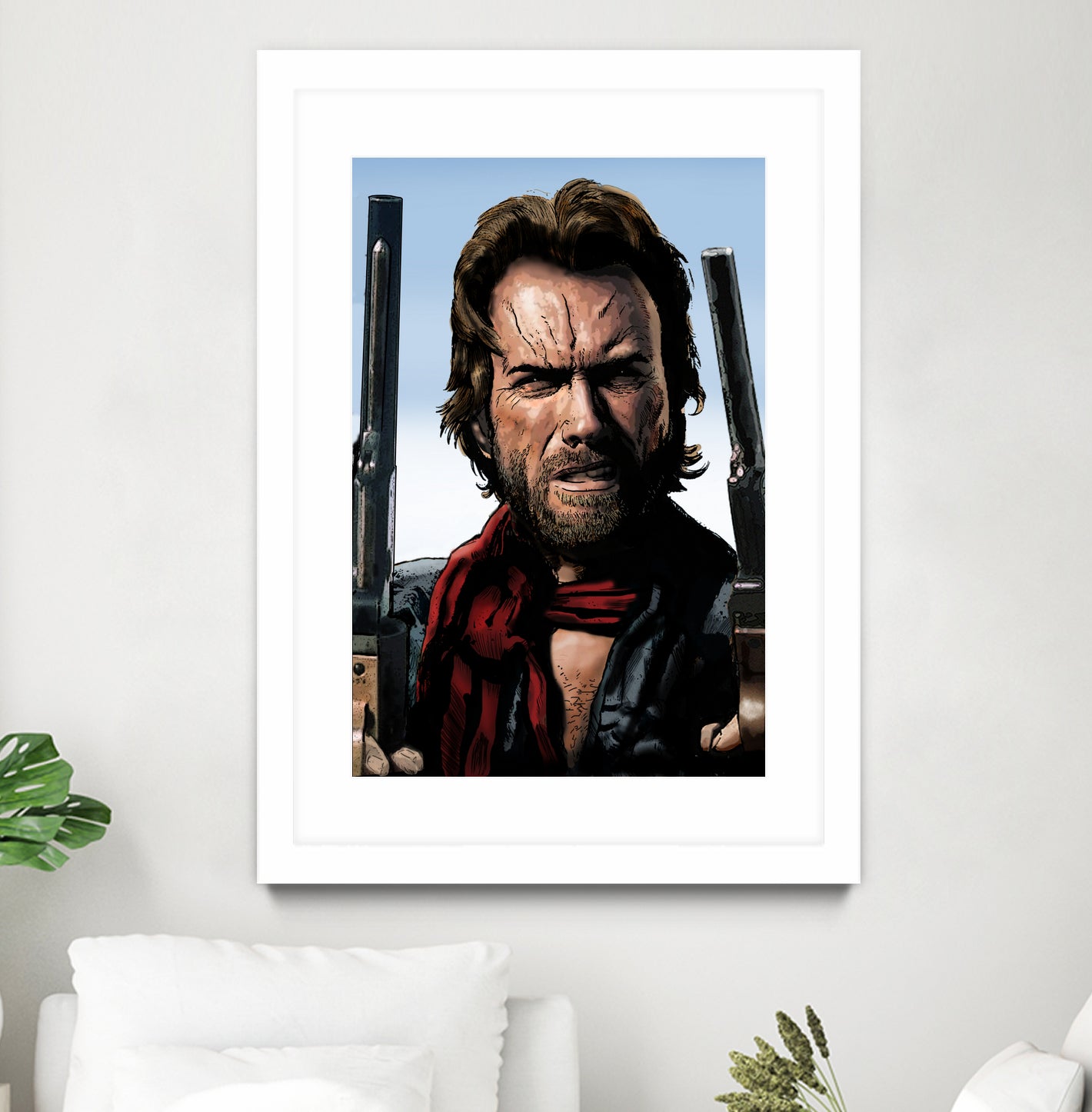 Clint Eastwood - The Outlaw Josey Wales by Dan Avenell on GIANT ART - brown mixed media