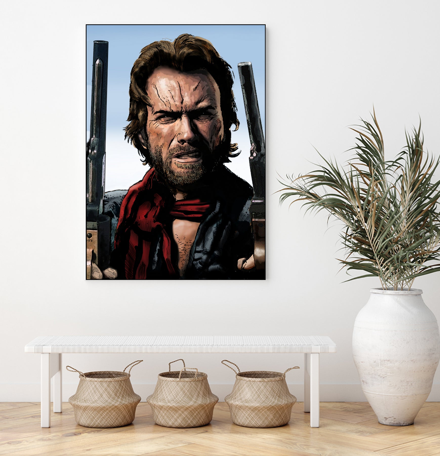 Clint Eastwood - The Outlaw Josey Wales by Dan Avenell on GIANT ART - brown mixed media