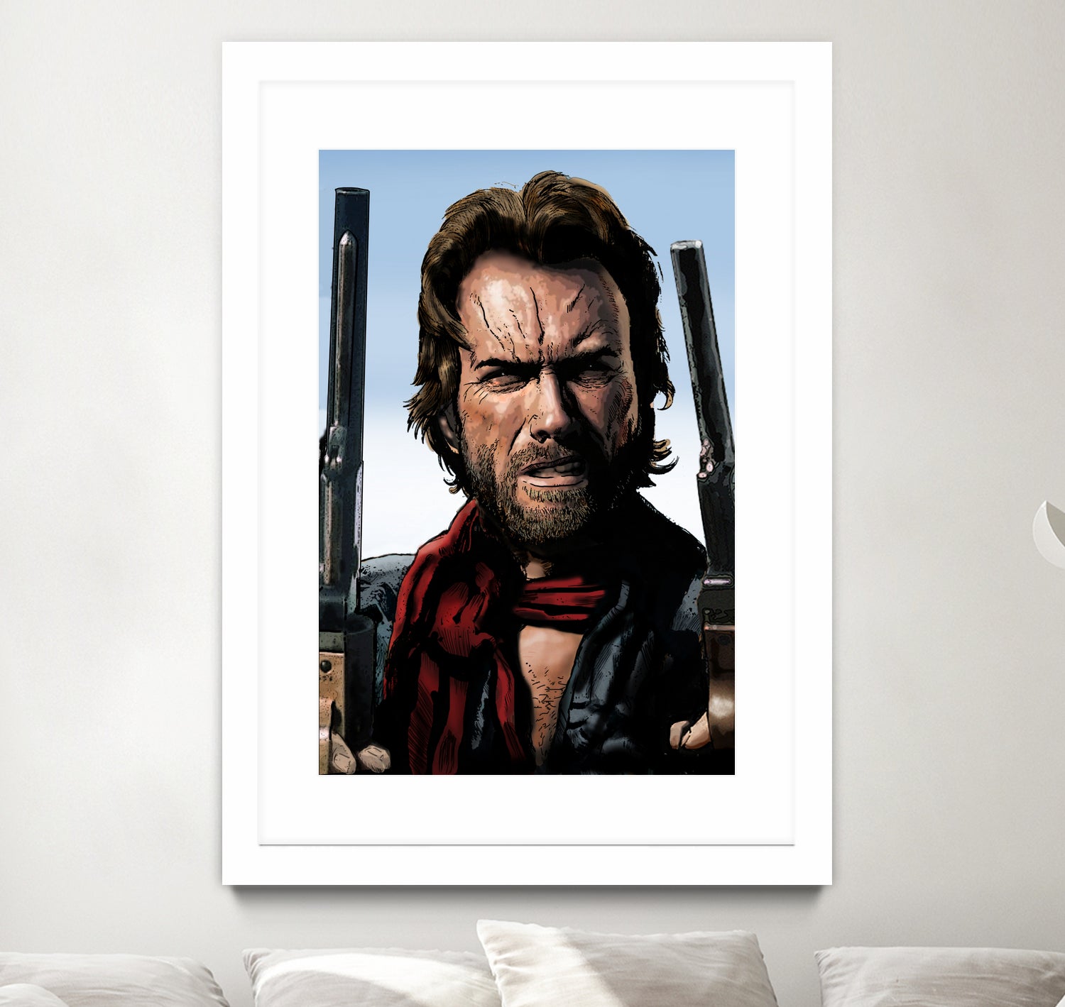 Clint Eastwood - The Outlaw Josey Wales by Dan Avenell on GIANT ART - brown mixed media