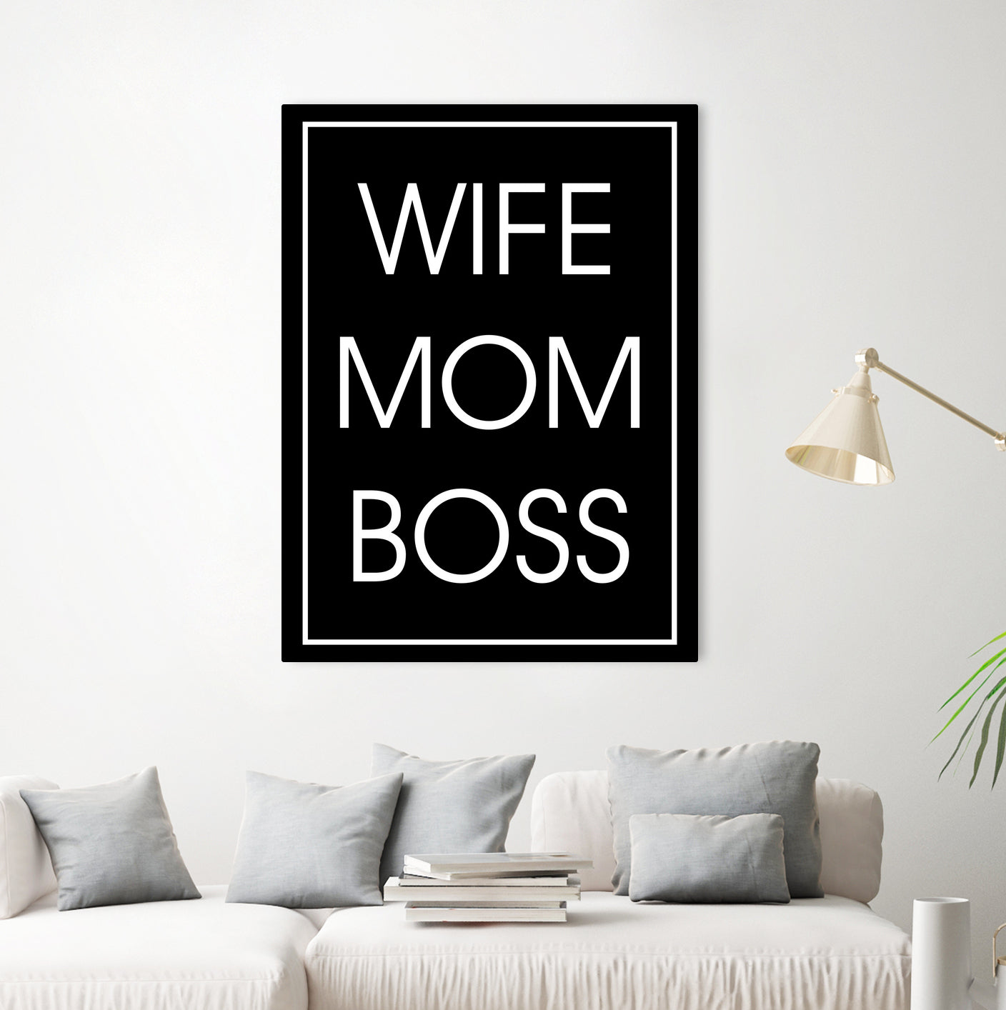 WIFE MOM BOSS by ALMA Studio on GIANT ART - black typography