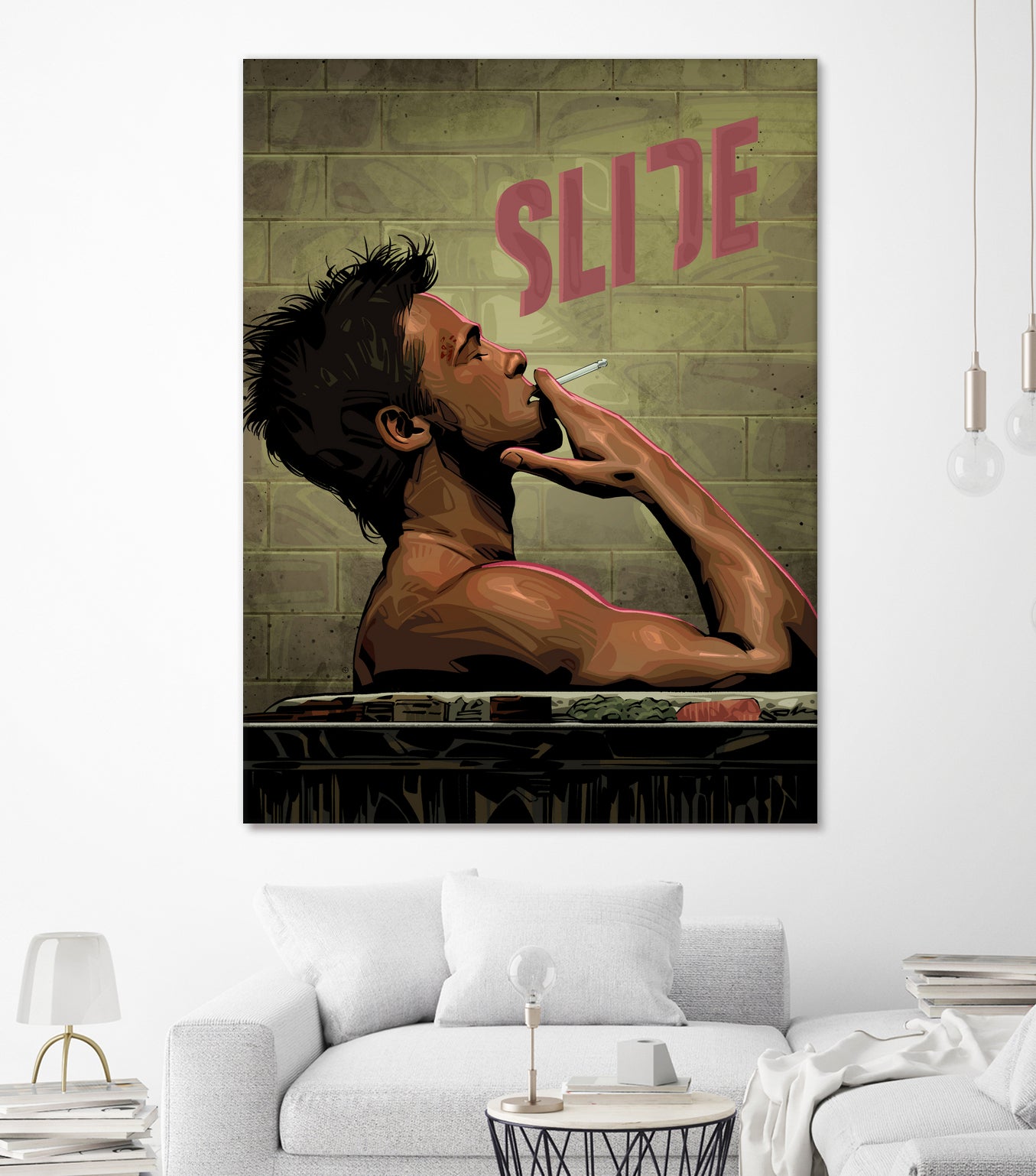 Fight Club Slide by Nikita Abakumov on GIANT ART - gray digital painting