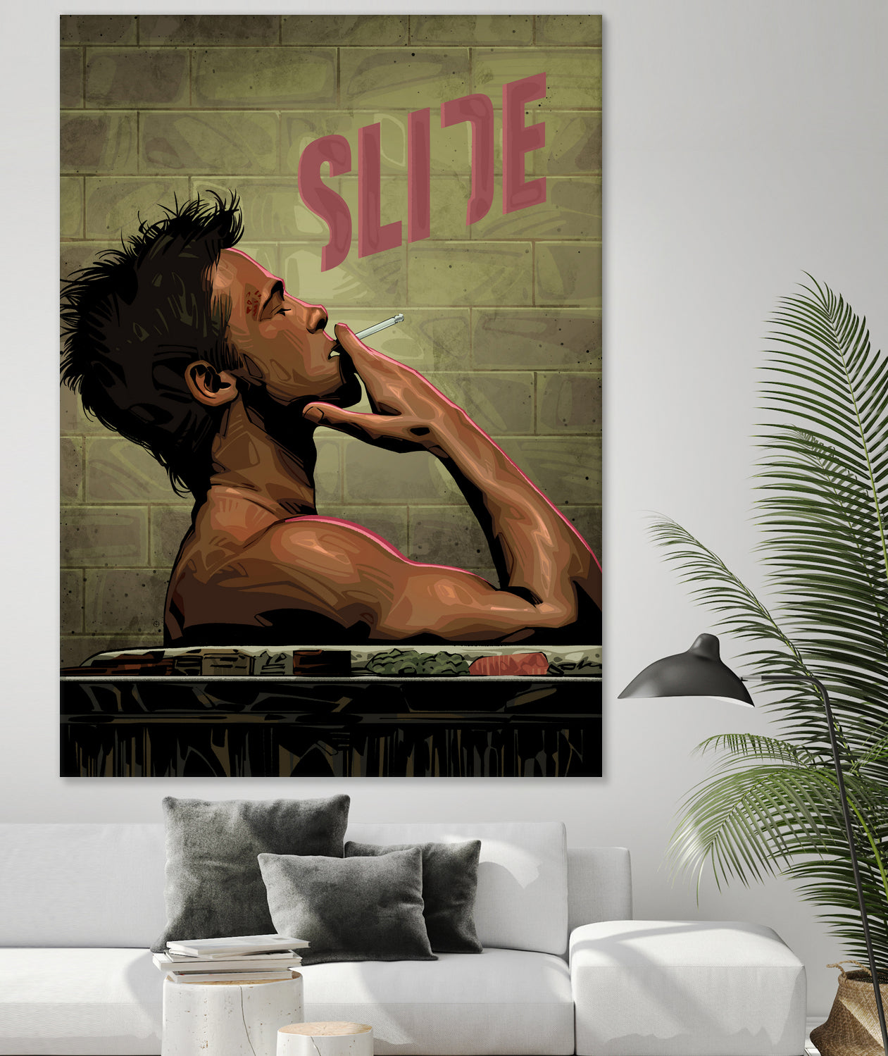 Fight Club Slide by Nikita Abakumov on GIANT ART - gray digital painting