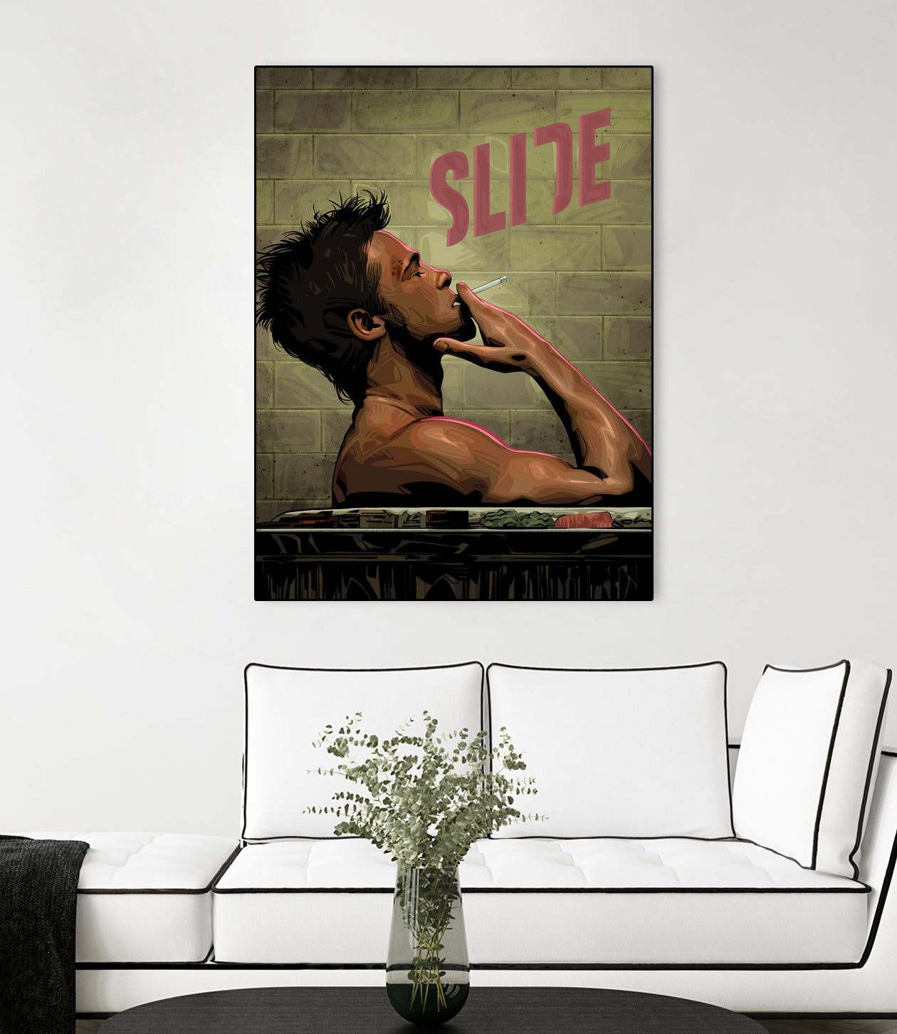 Fight Club Slide by Nikita Abakumov on GIANT ART - gray digital painting