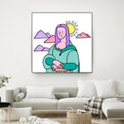 Mona Lisa by Idil Keysan on GIANT ART - pink digital drawing