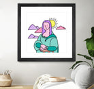 Mona Lisa by Idil Keysan on GIANT ART - pink digital drawing