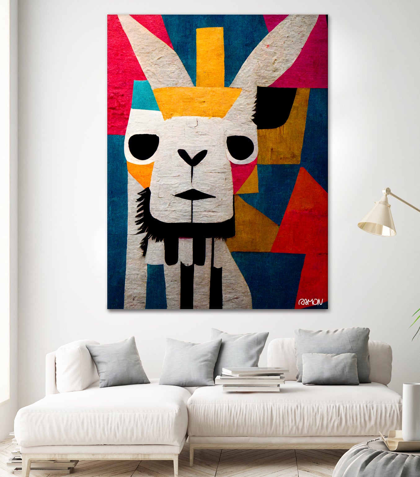 Abstract Art Alpaca by Ramon Souza on GIANT ART - white digital painting