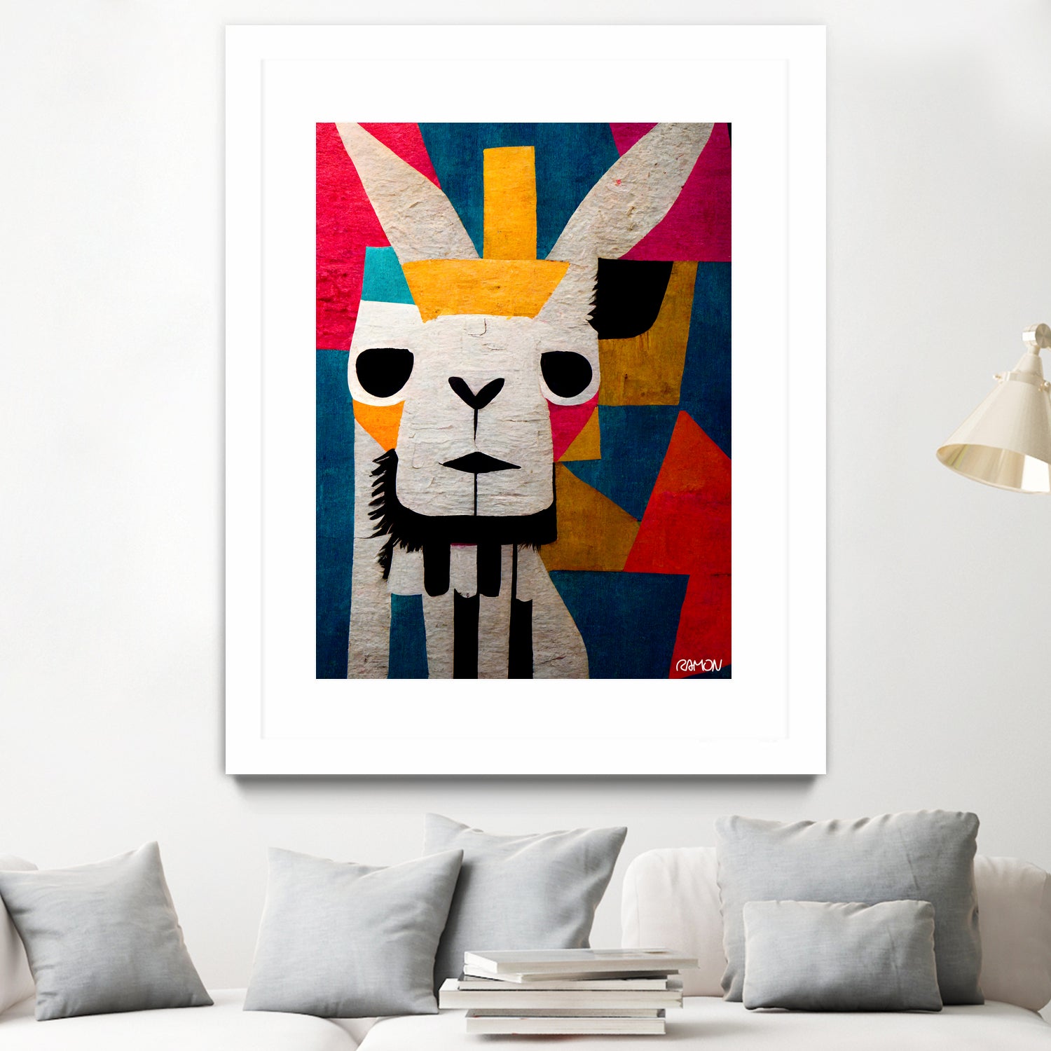 Abstract Art Alpaca by Ramon Souza on GIANT ART - white digital painting