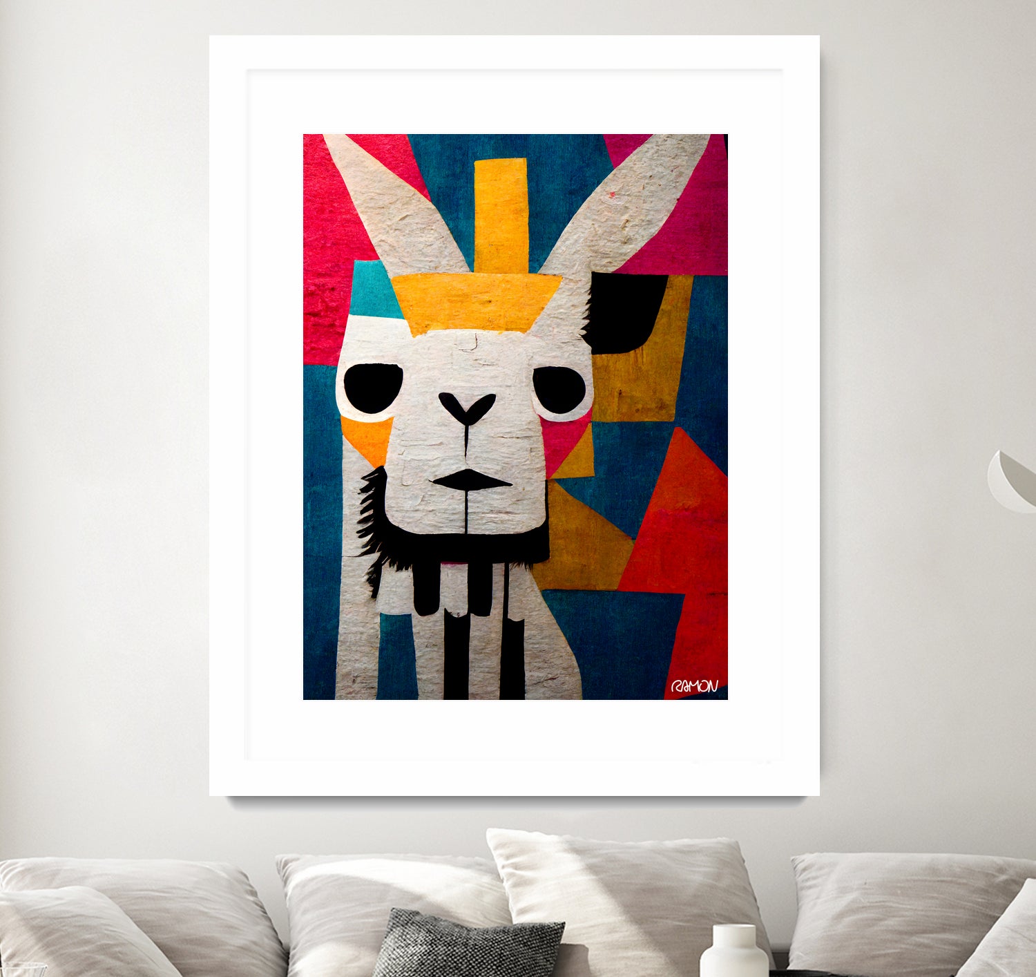 Abstract Art Alpaca by Ramon Souza on GIANT ART - white digital painting