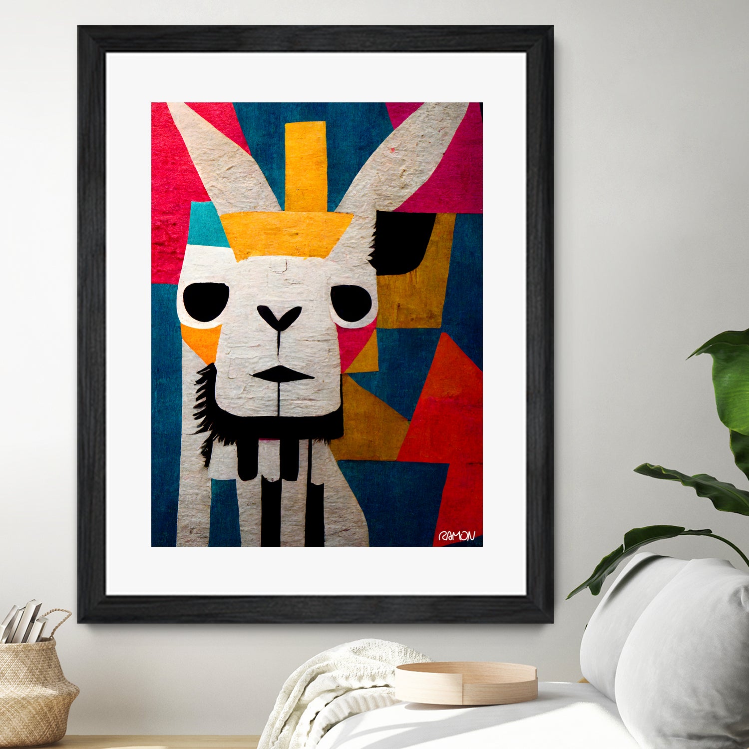 Abstract Art Alpaca by Ramon Souza on GIANT ART - white digital painting