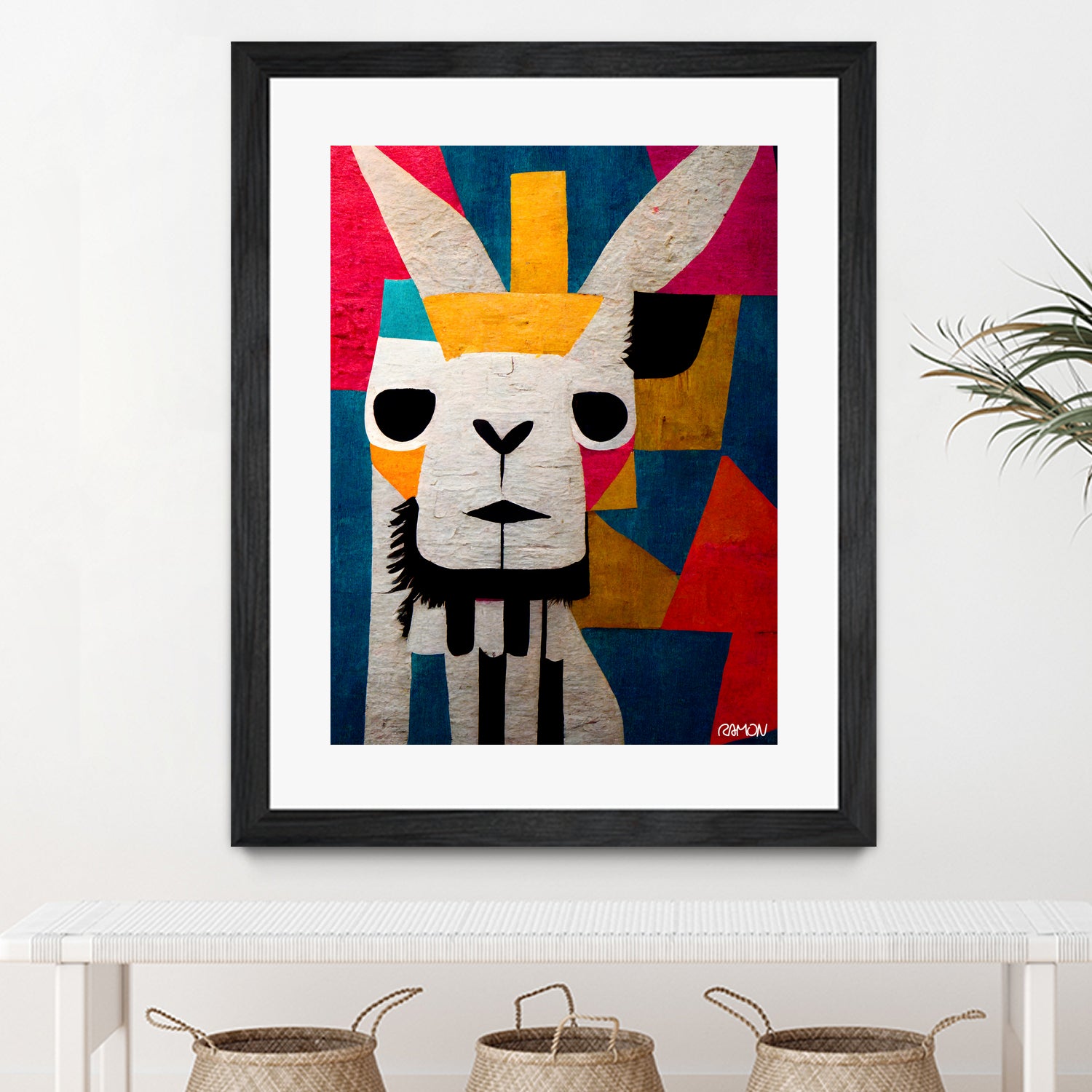 Abstract Art Alpaca by Ramon Souza on GIANT ART - white digital painting