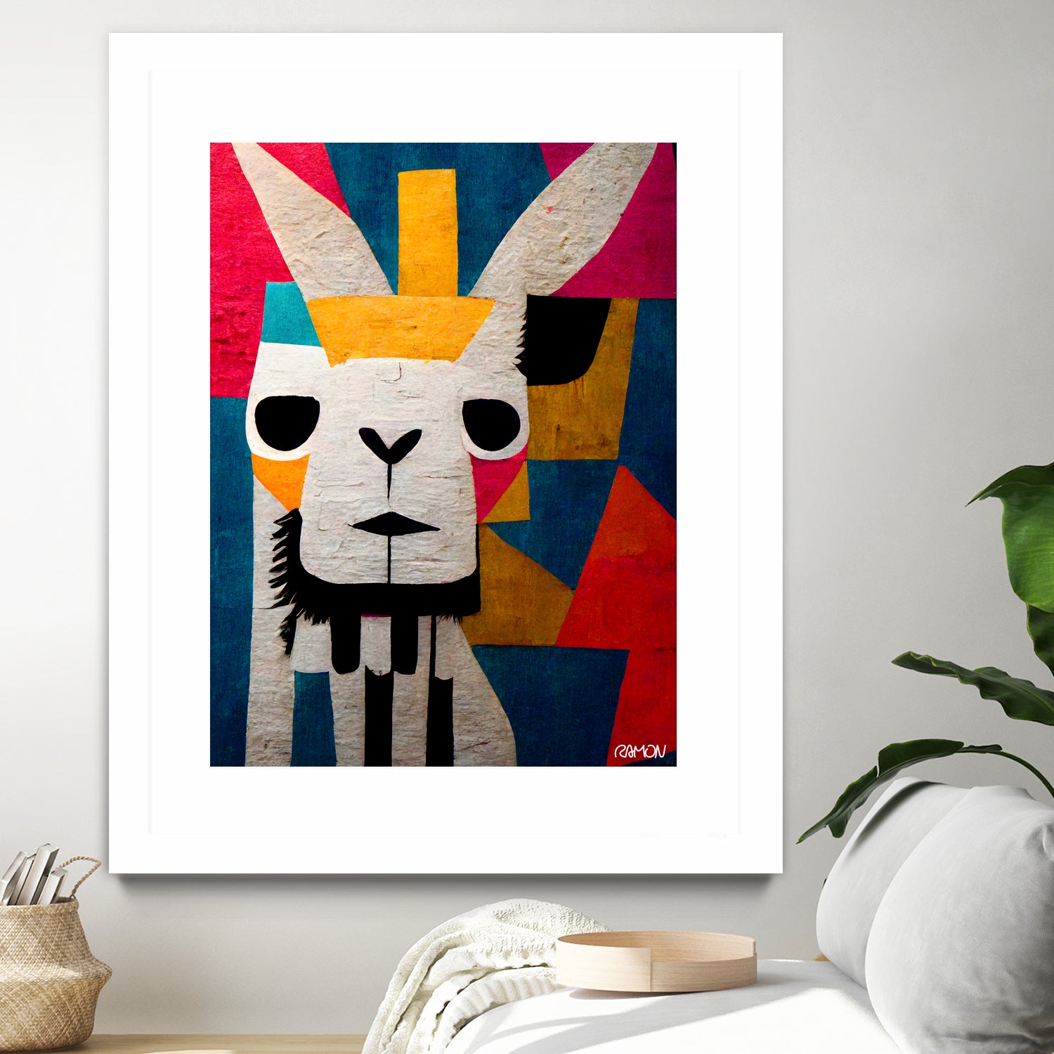 Abstract Art Alpaca by Ramon Souza on GIANT ART - white digital painting