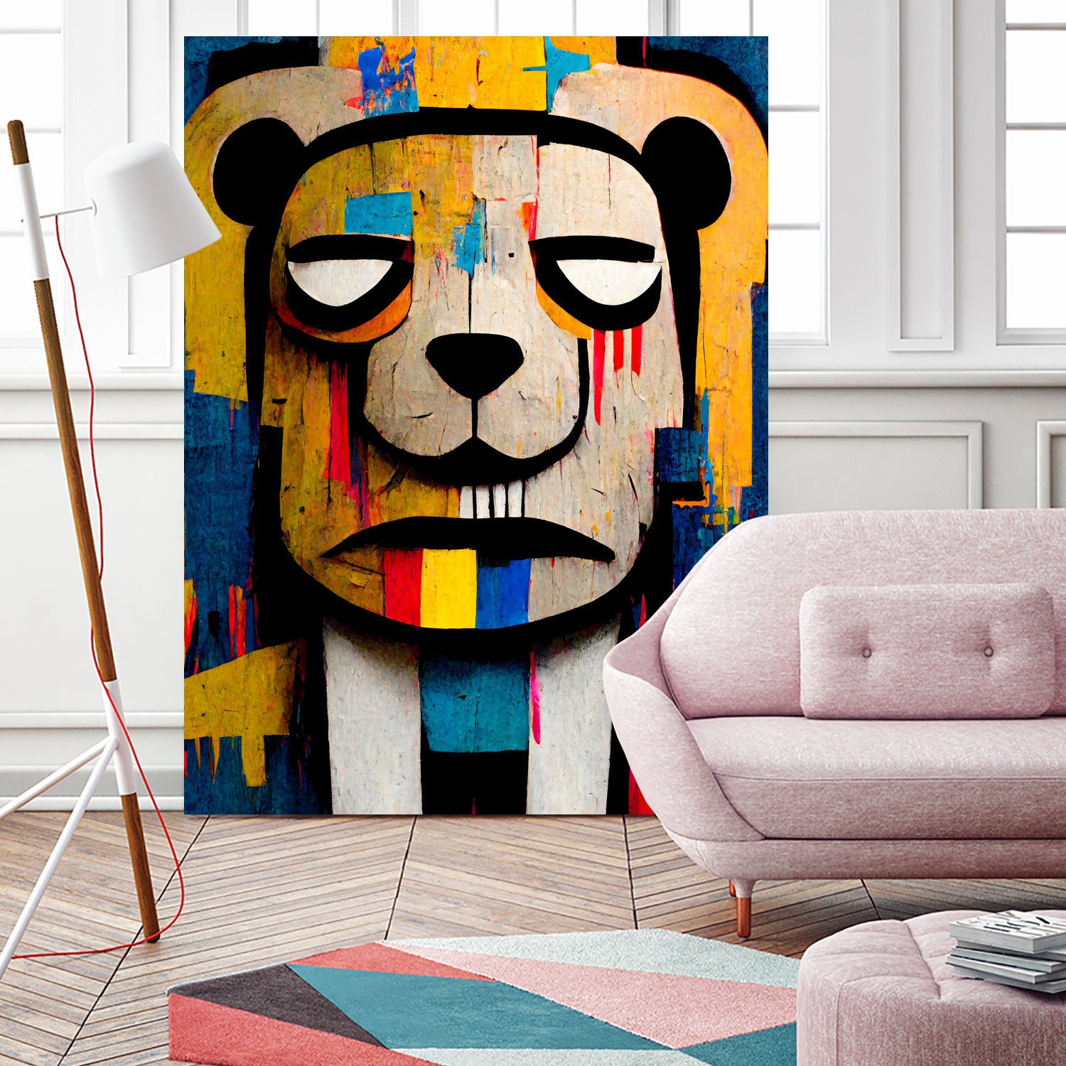 Abstract Art bear by Ramon Souza on GIANT ART - yellow digital painting