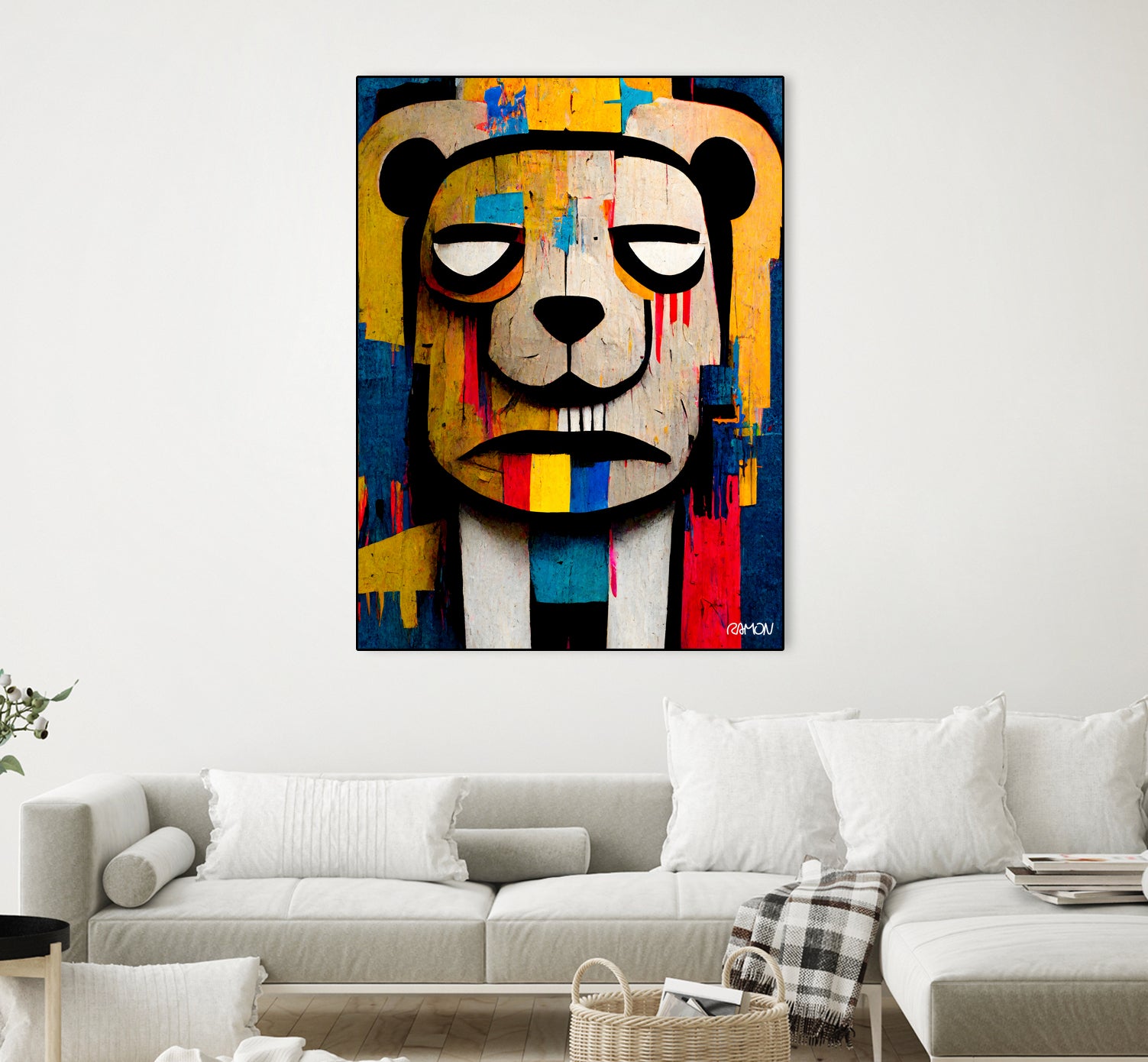 Abstract Art bear by Ramon Souza on GIANT ART - yellow digital painting