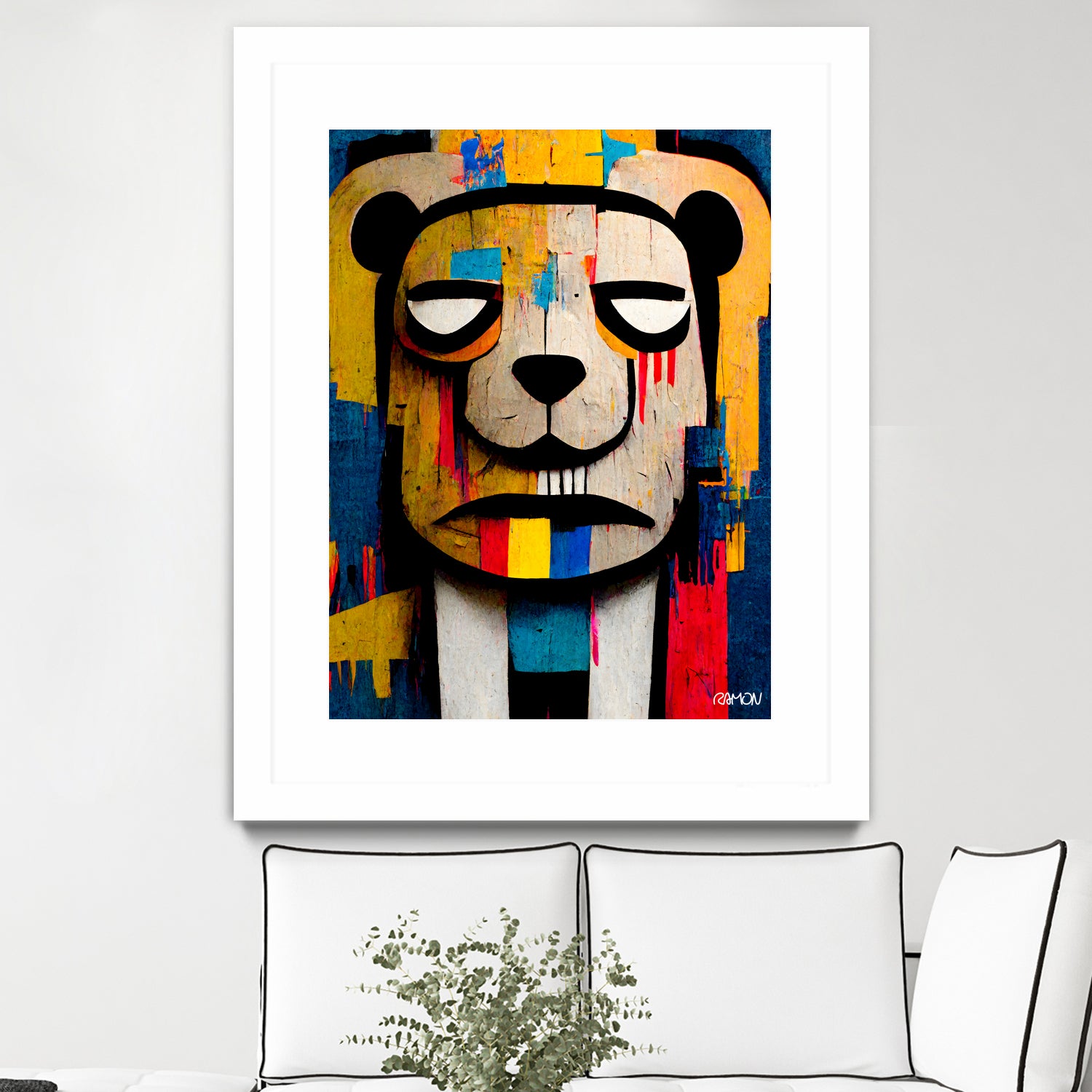 Abstract Art bear by Ramon Souza on GIANT ART - yellow digital painting