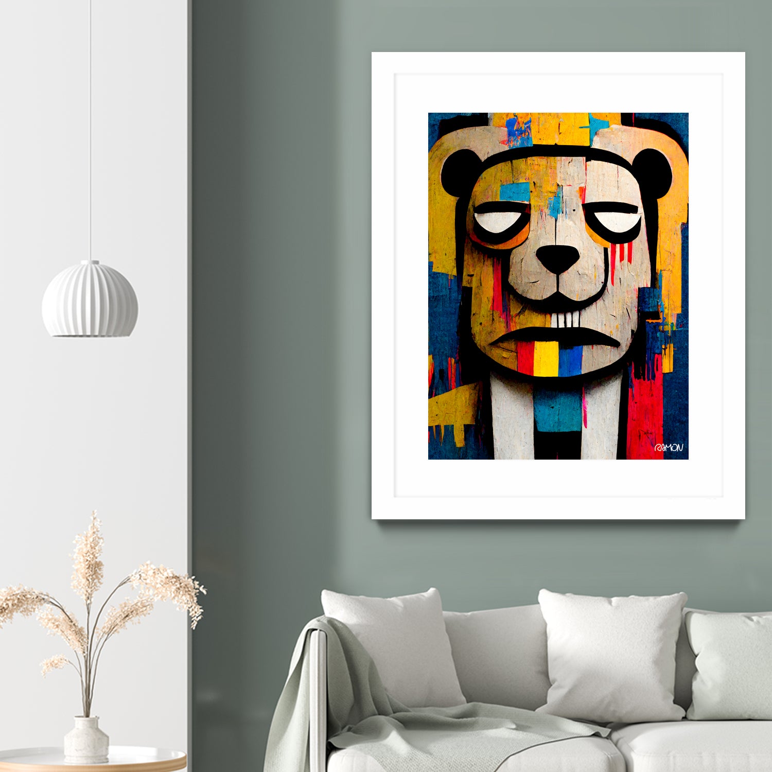 Abstract Art bear by Ramon Souza on GIANT ART - yellow digital painting