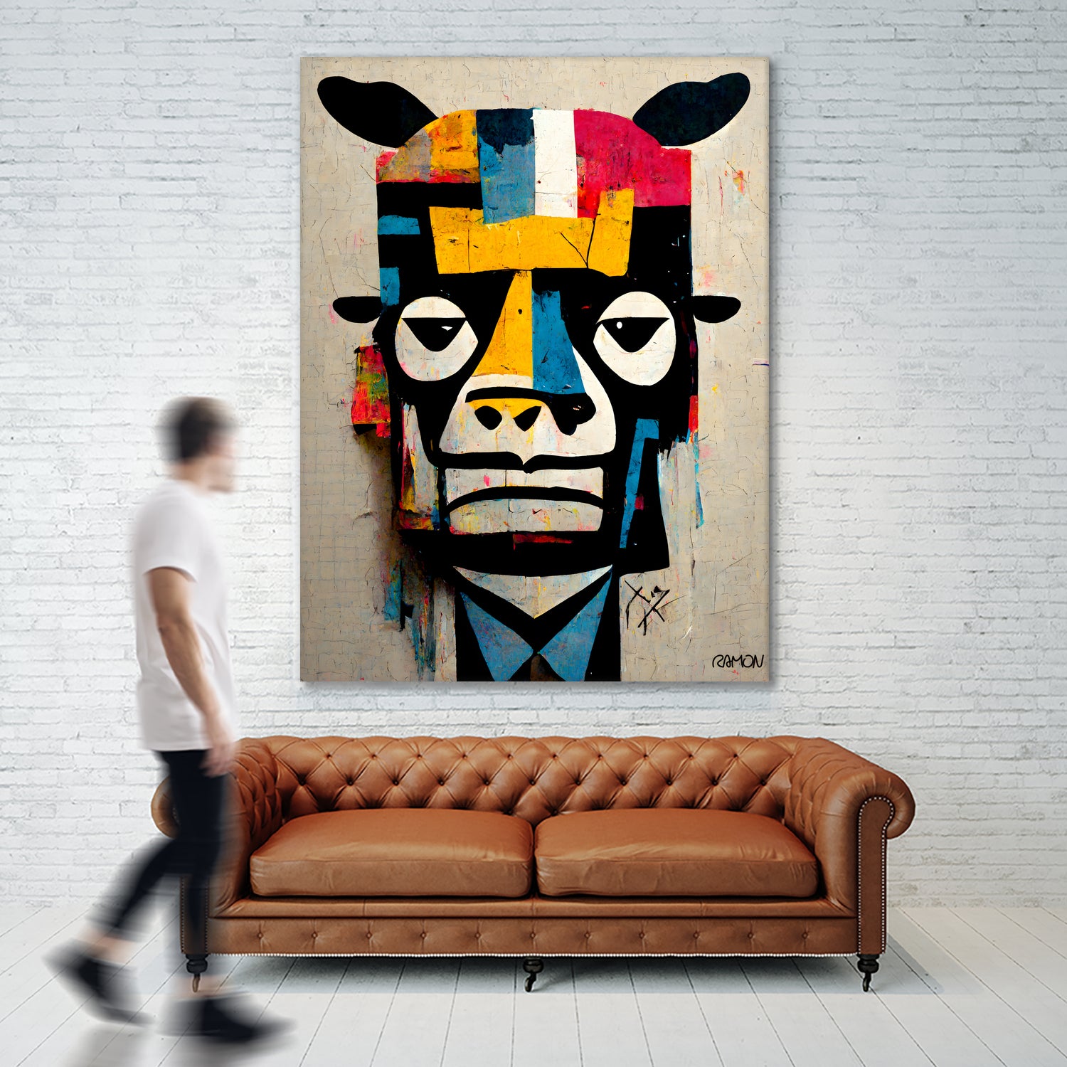 Cowman by Ramon Souza on GIANT ART - white digital painting