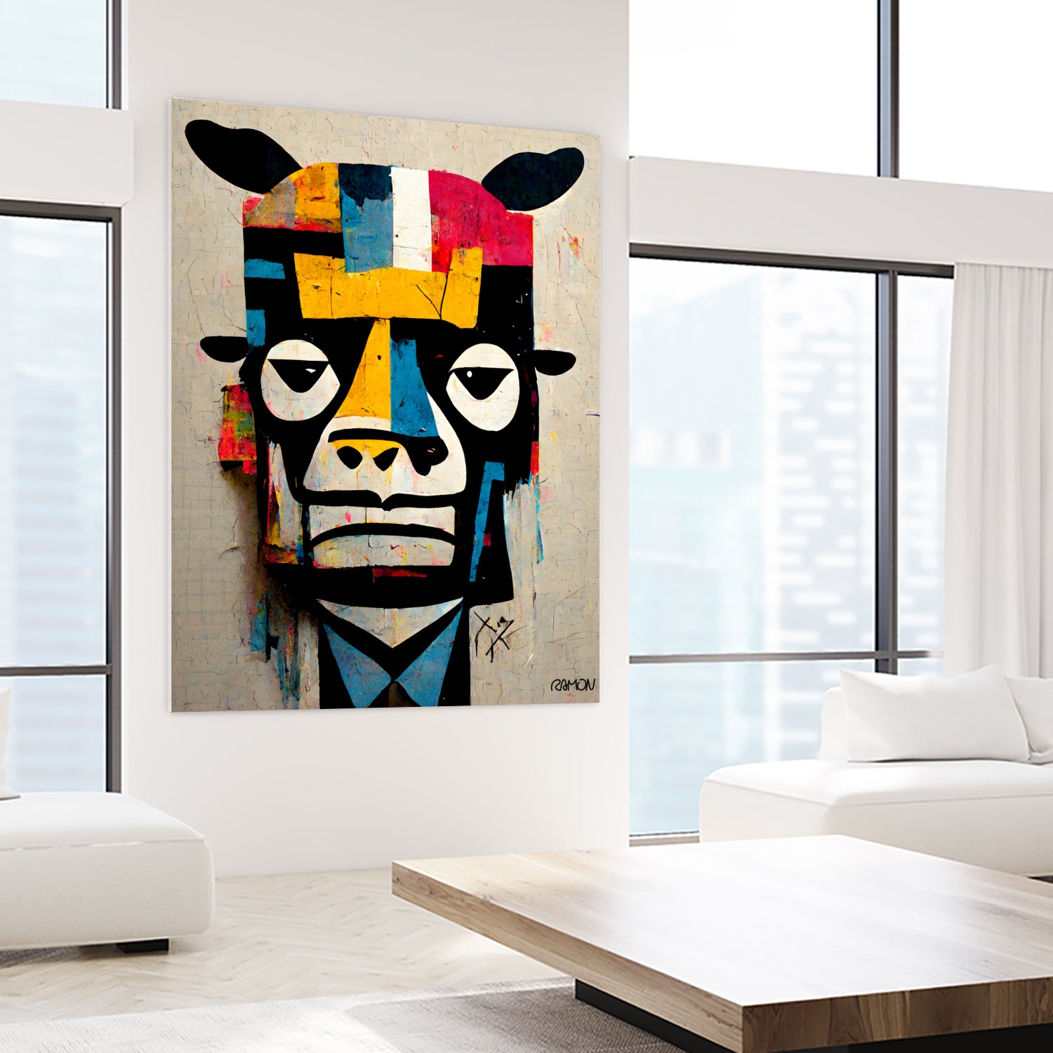 Cowman by Ramon Souza on GIANT ART - white digital painting