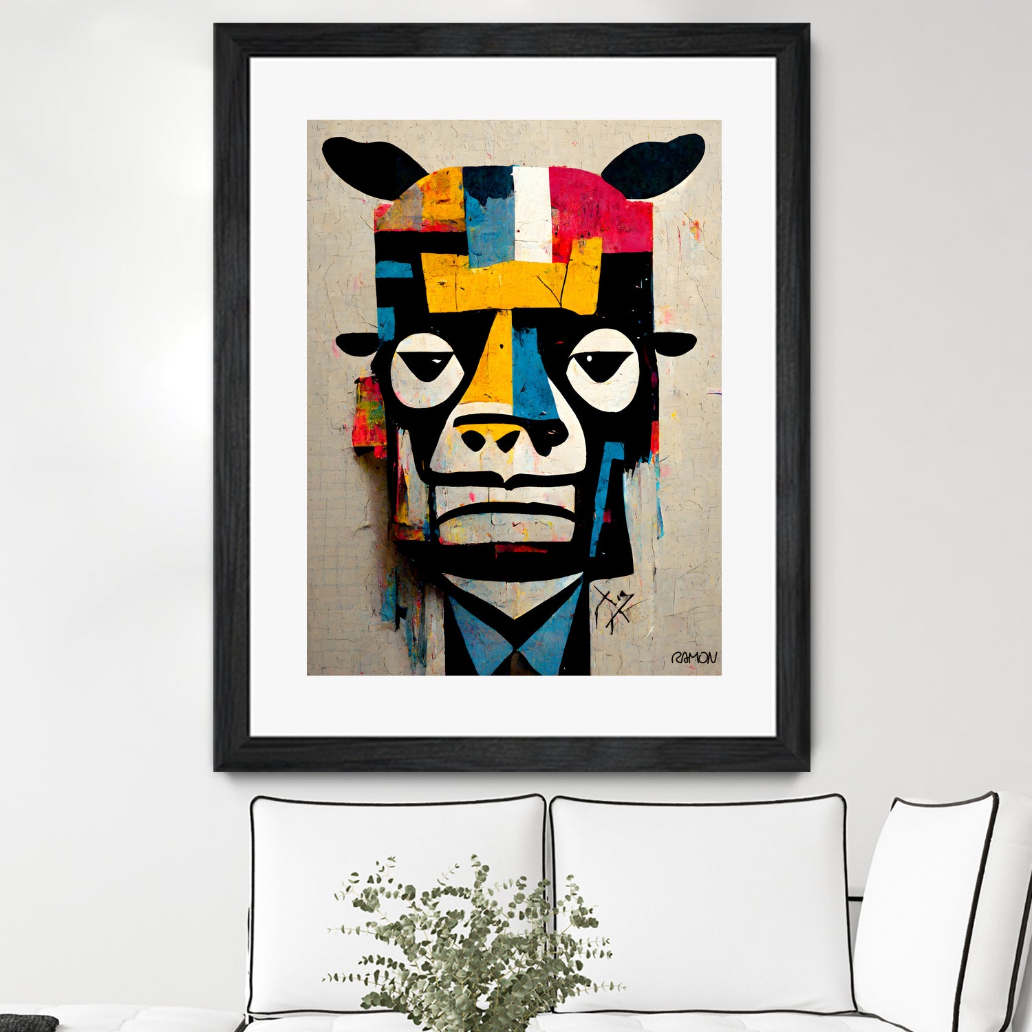 Cowman by Ramon Souza on GIANT ART - white digital painting