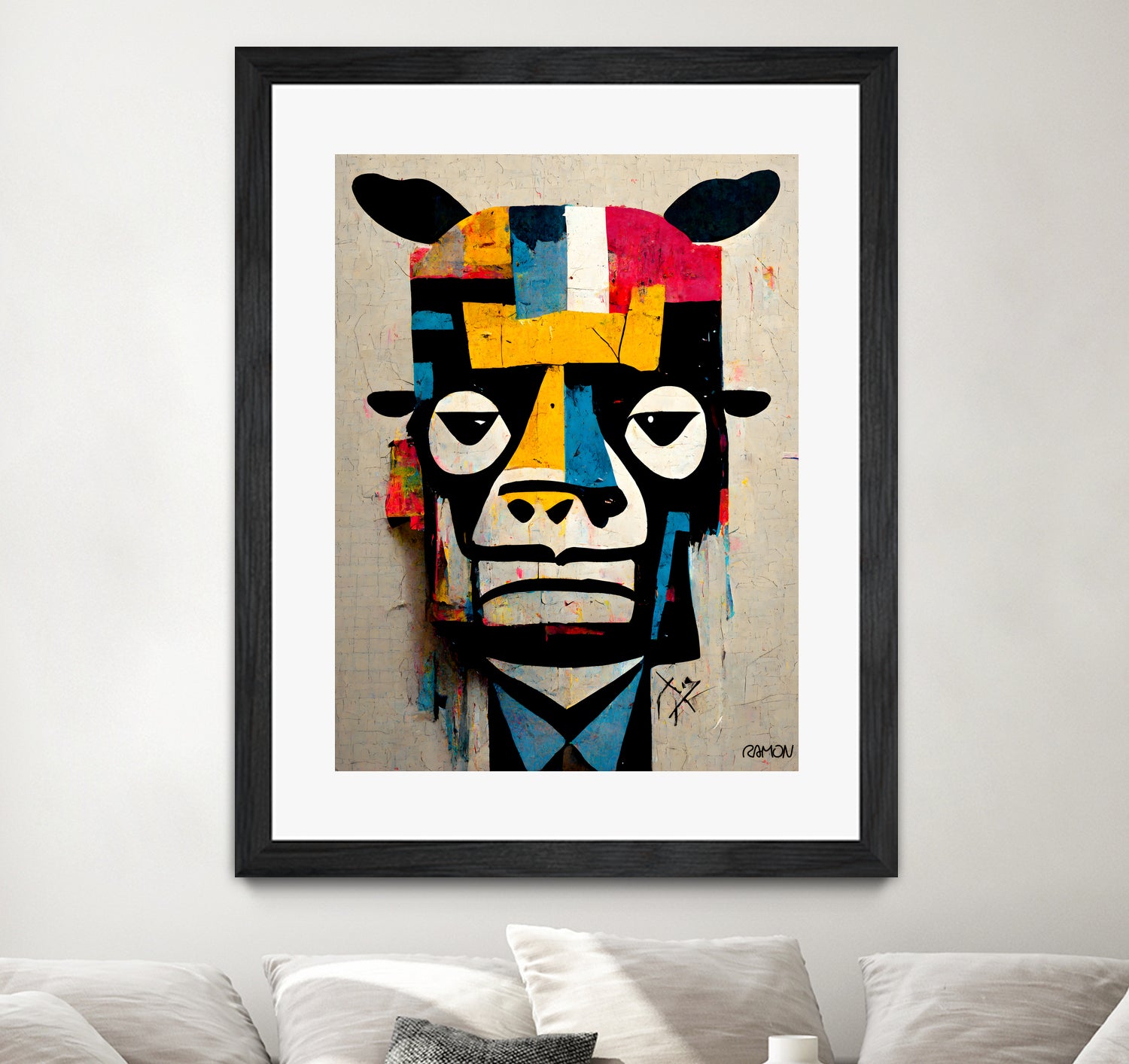 Cowman by Ramon Souza on GIANT ART - white digital painting