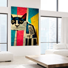 Abstract Art Cat by Ramon Souza on GIANT ART - white digital painting