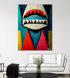 Caution Shark! by Ramon Souza on GIANT ART - blue digital painting