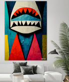 Caution Shark! by Ramon Souza on GIANT ART - blue digital painting