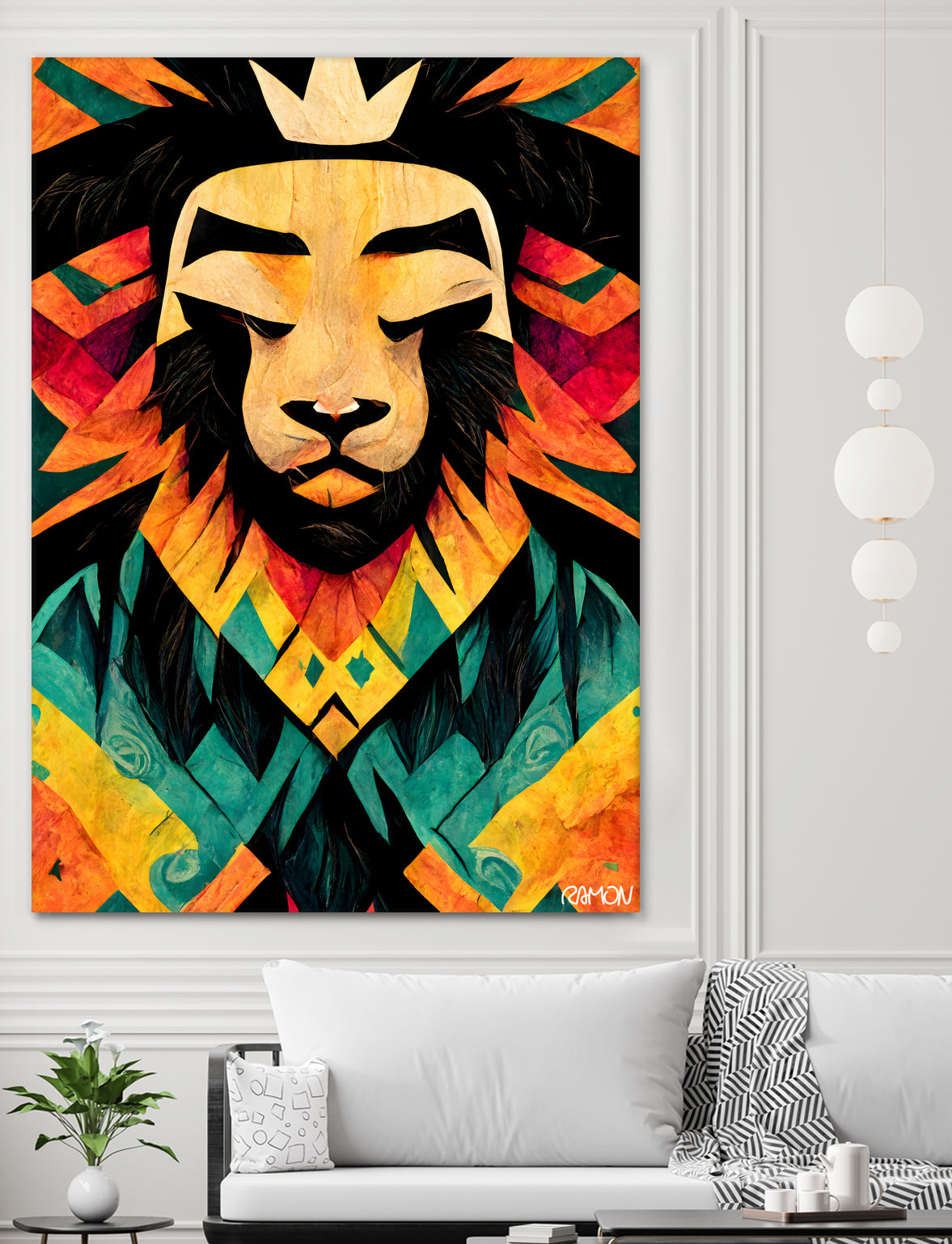 Lion King by Ramon Souza on GIANT ART - yellow digital painting