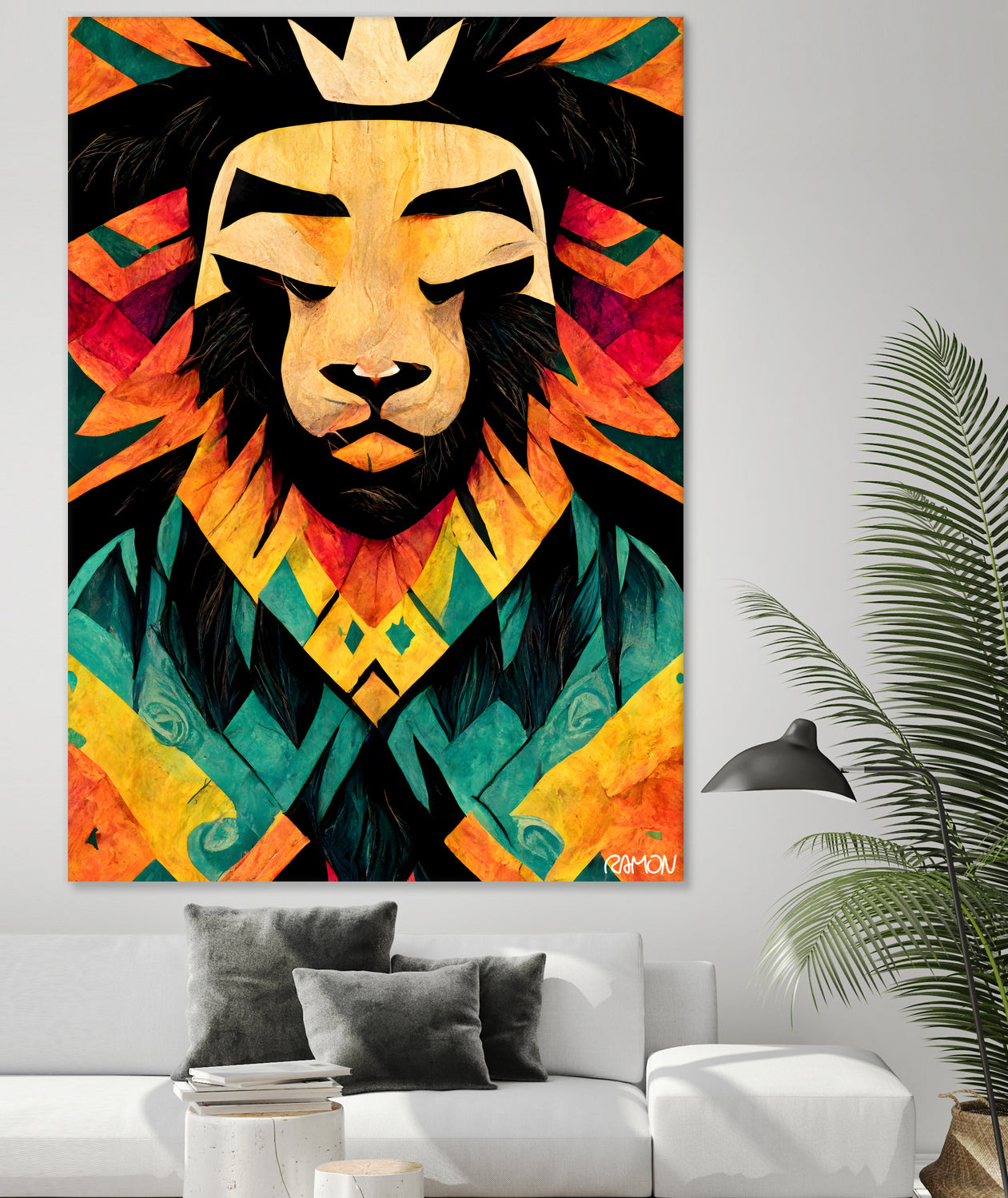 Lion King by Ramon Souza on GIANT ART - yellow digital painting