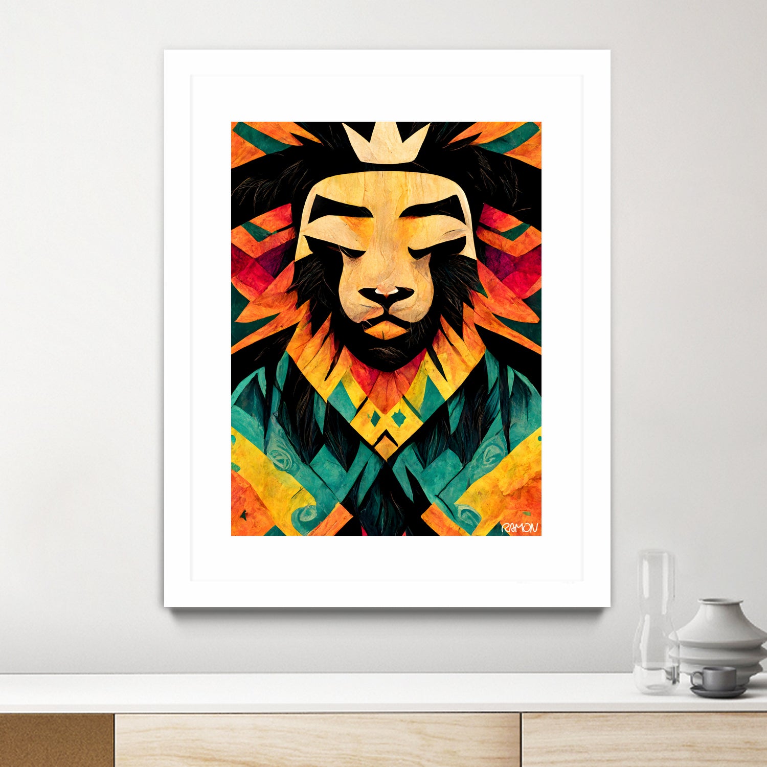 Lion King by Ramon Souza on GIANT ART - yellow digital painting