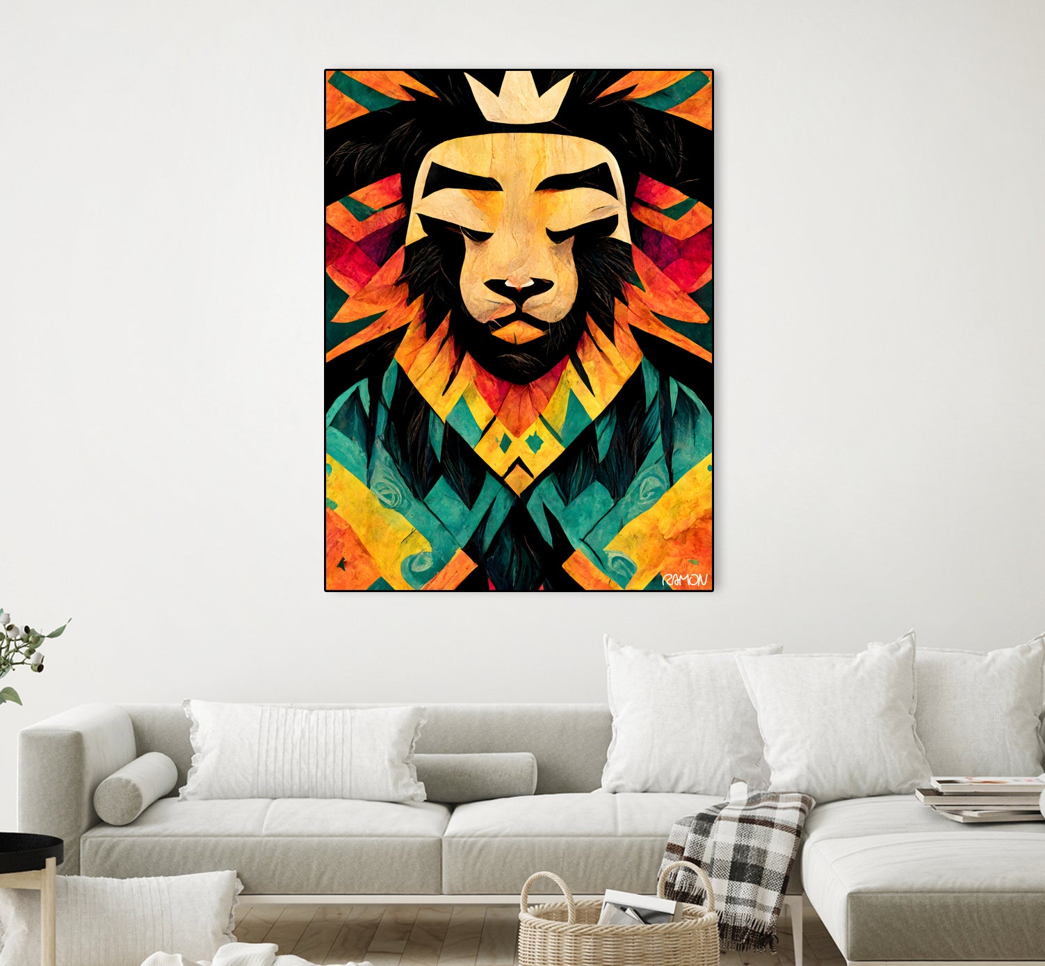 Lion King by Ramon Souza on GIANT ART - yellow digital painting