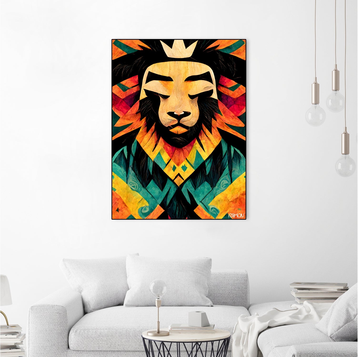 Lion King by Ramon Souza on GIANT ART - yellow digital painting