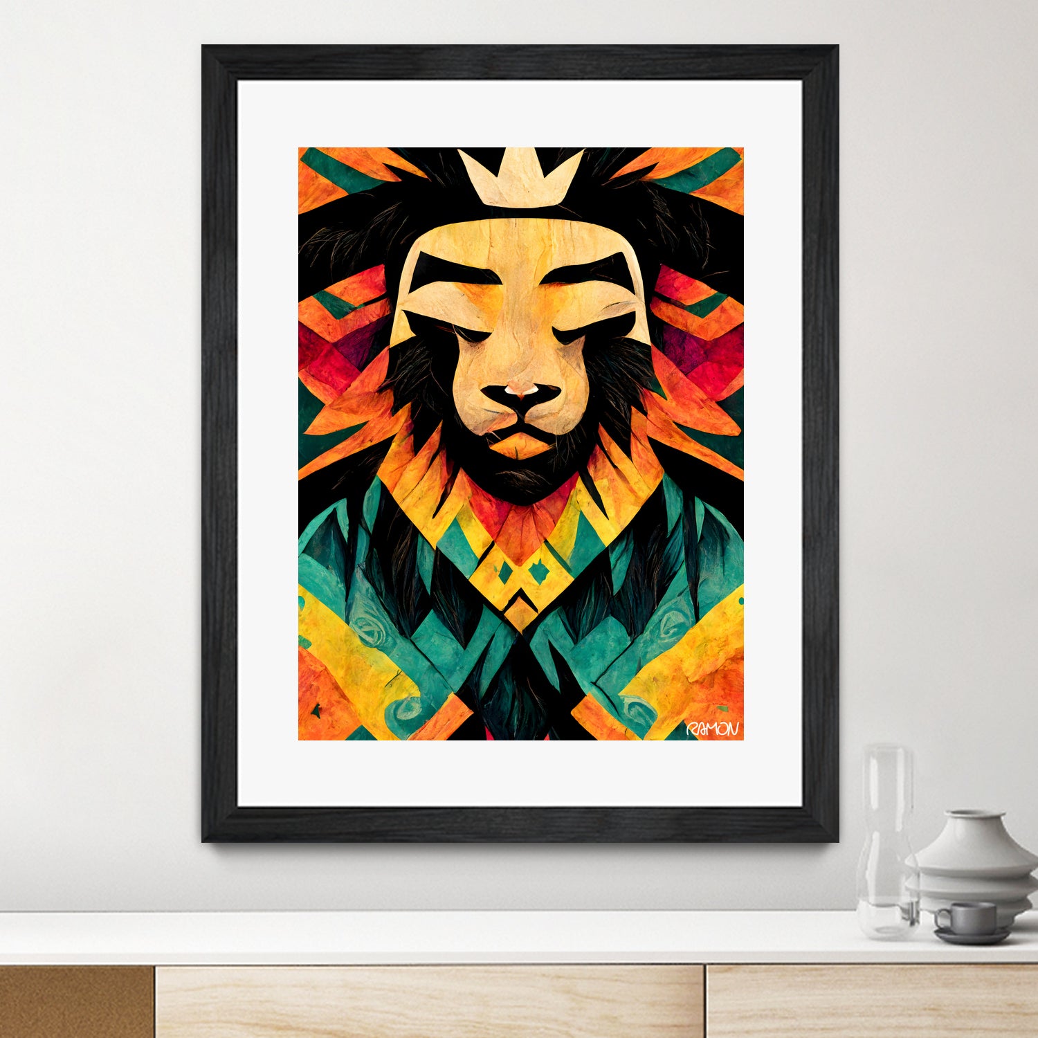 Lion King by Ramon Souza on GIANT ART - yellow digital painting