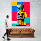 Moai Statue by Ramon Souza on GIANT ART - yellow digital painting