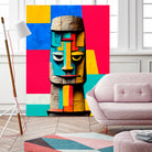 Moai Statue by Ramon Souza on GIANT ART - yellow digital painting