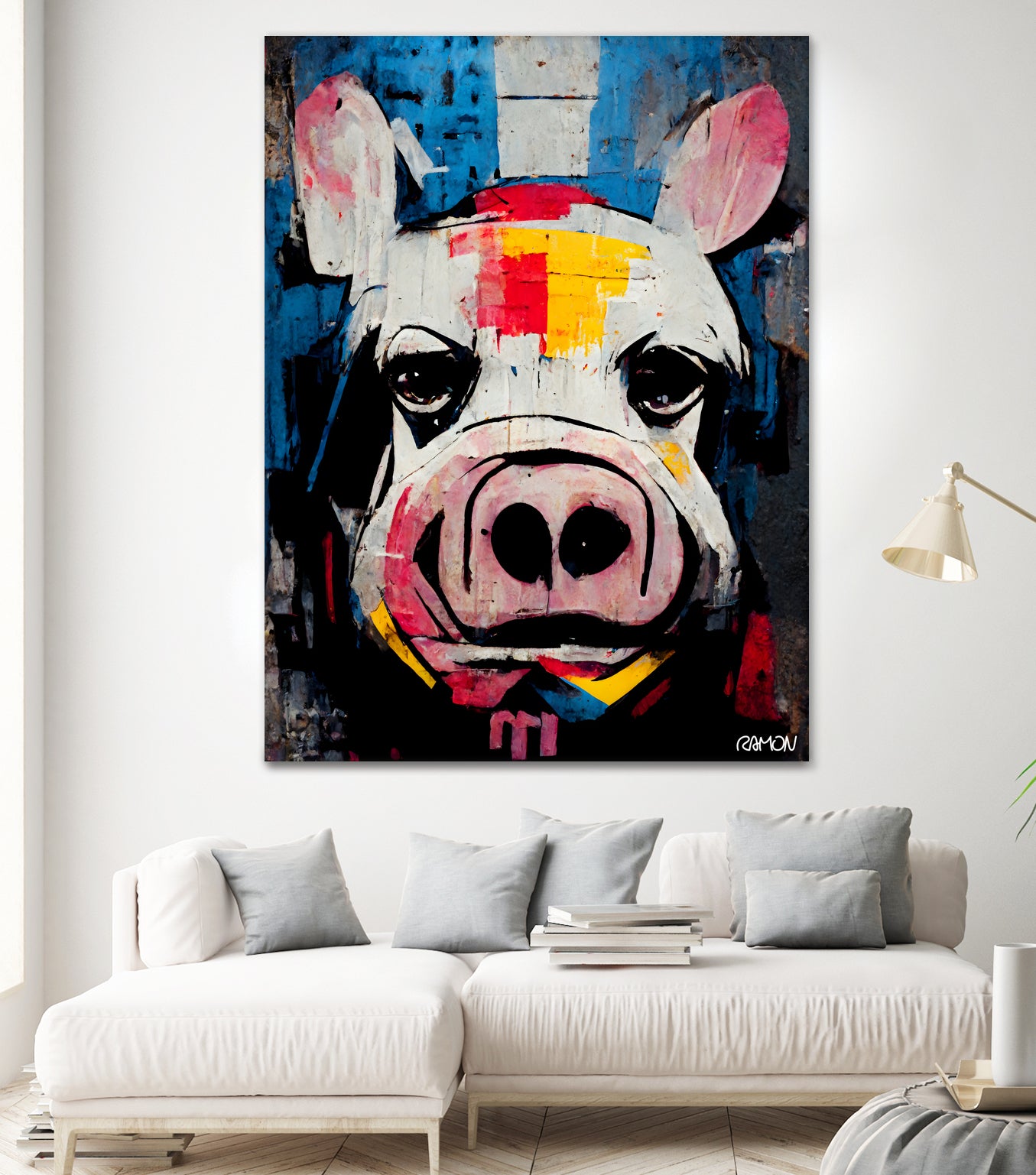 White Pig by Ramon Souza on GIANT ART - white digital painting