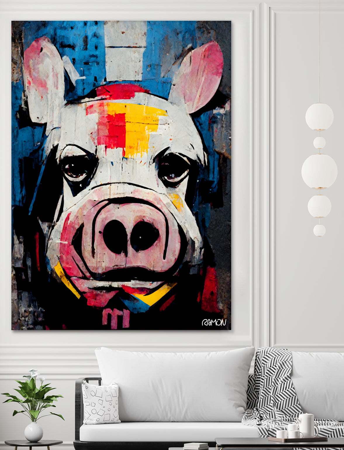 White Pig by Ramon Souza on GIANT ART - white digital painting