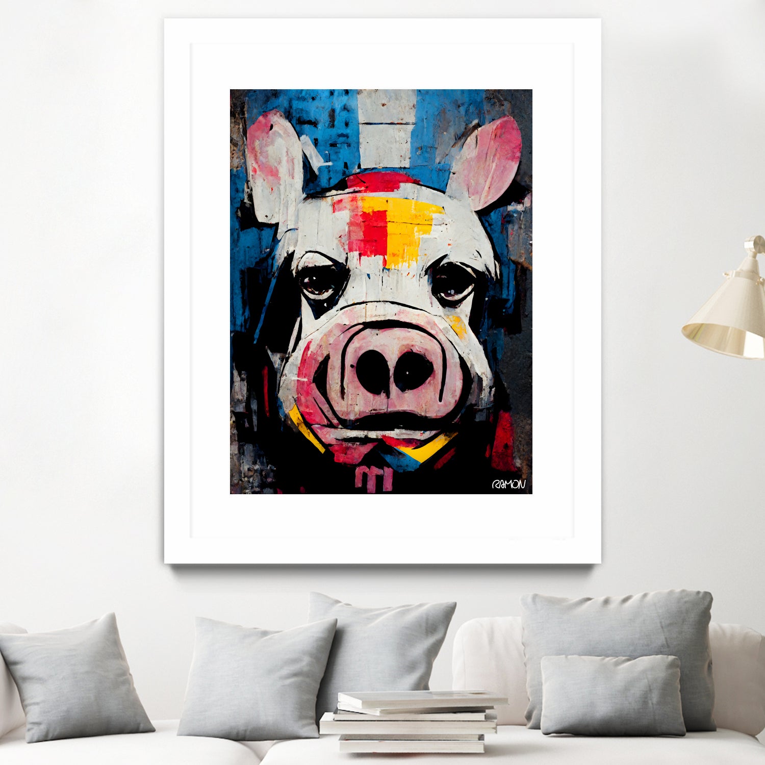 White Pig by Ramon Souza on GIANT ART - white digital painting