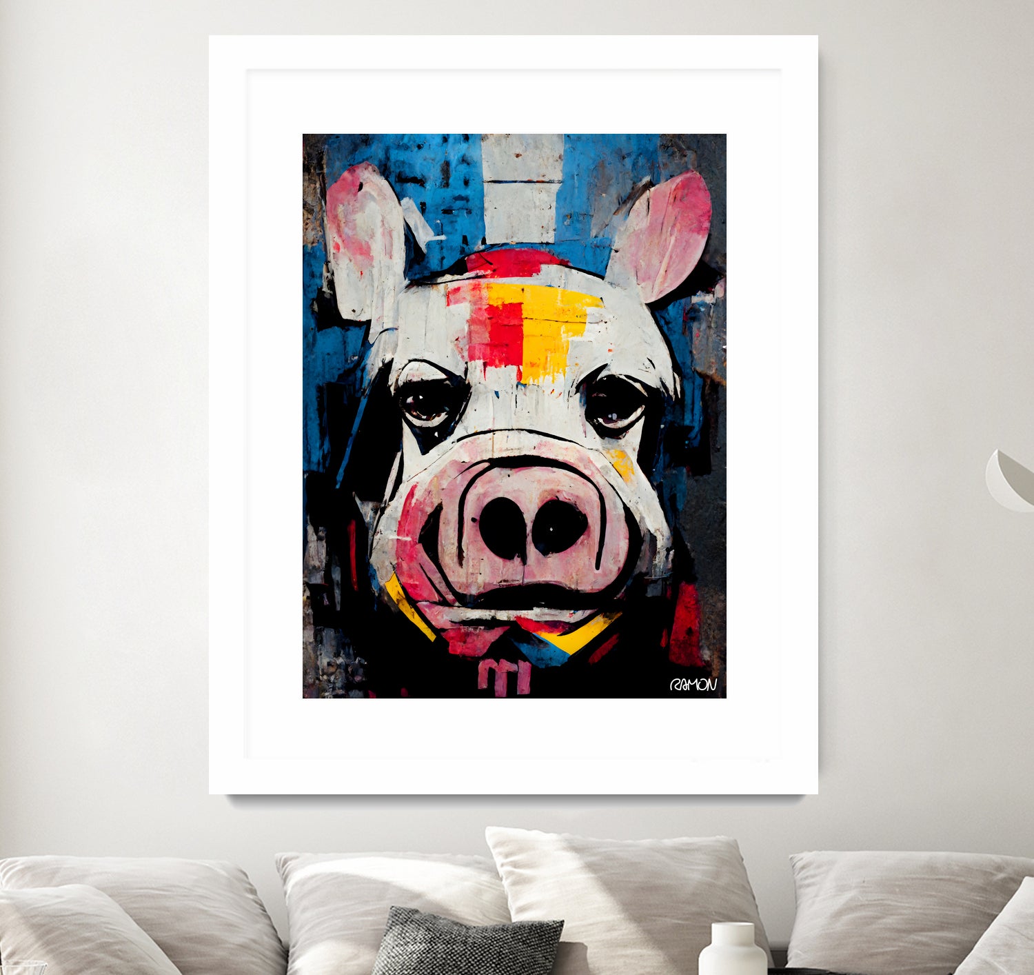 White Pig by Ramon Souza on GIANT ART - white digital painting