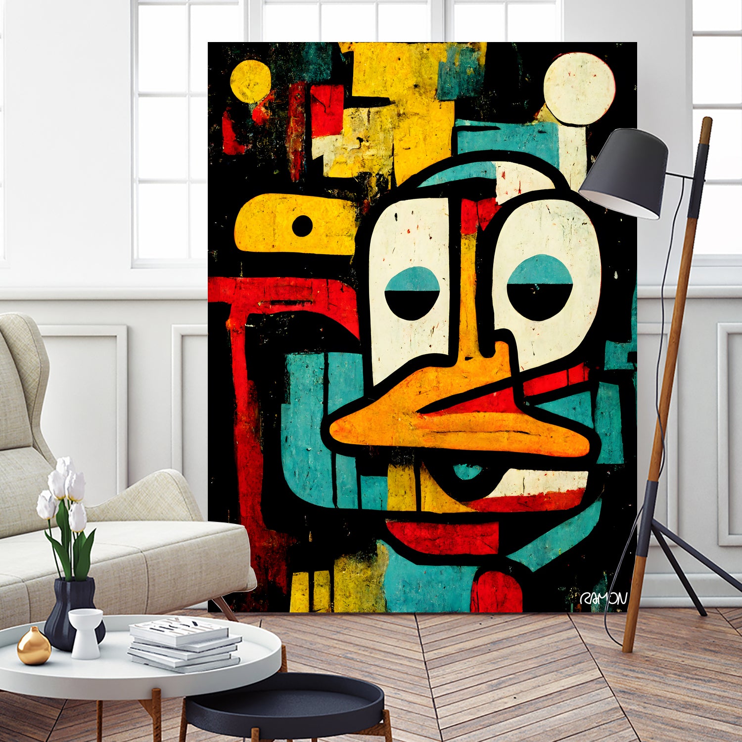 Alfred The Duck by Ramon Souza on GIANT ART - black digital painting