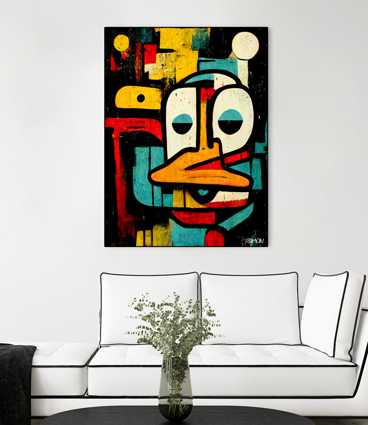 Alfred The Duck by Ramon Souza on GIANT ART - black digital painting