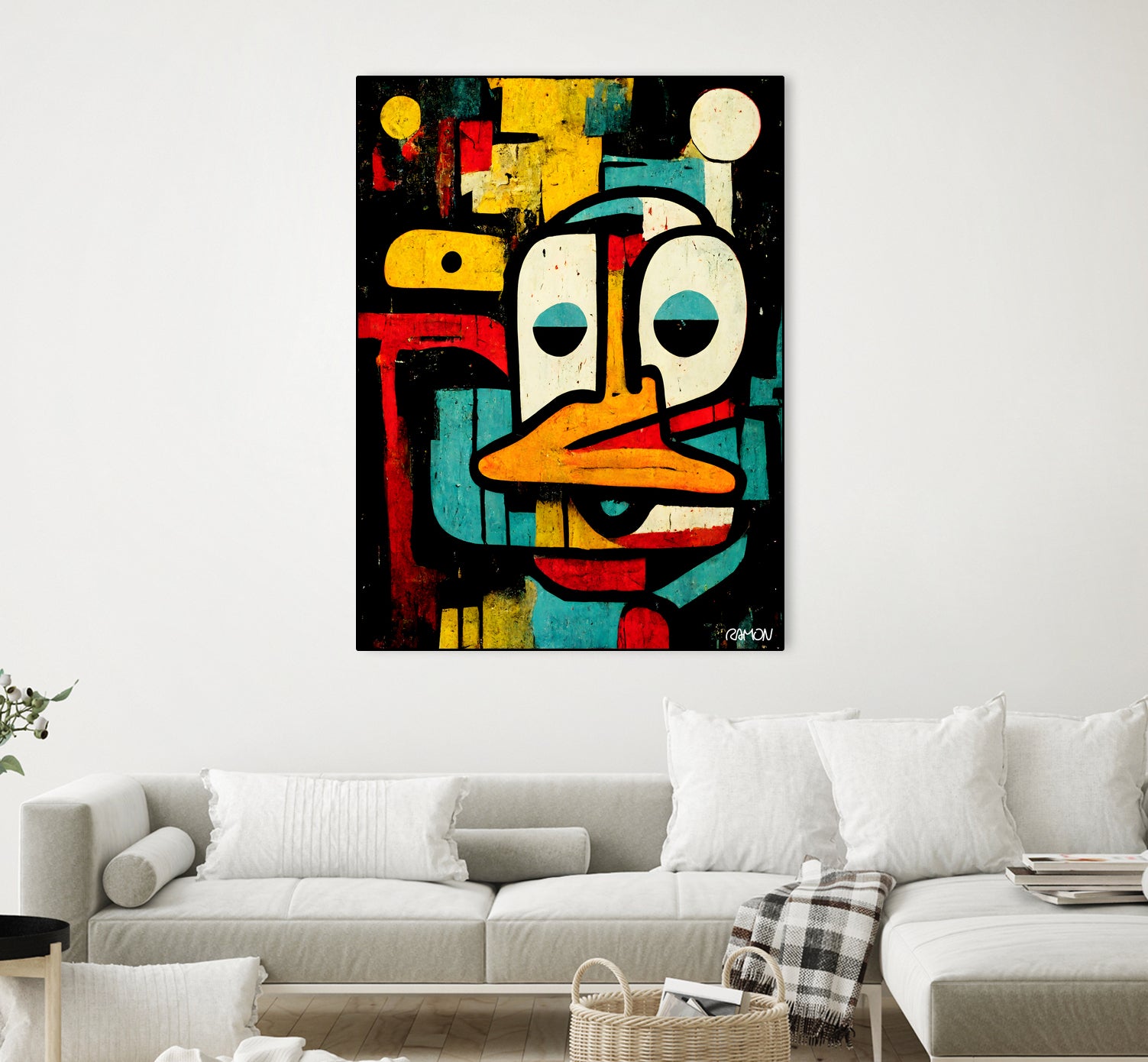 Alfred The Duck by Ramon Souza on GIANT ART - black digital painting