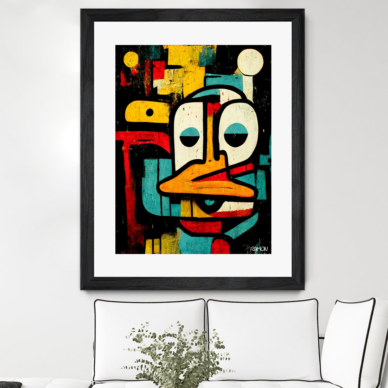 Alfred The Duck by Ramon Souza on GIANT ART - black digital painting