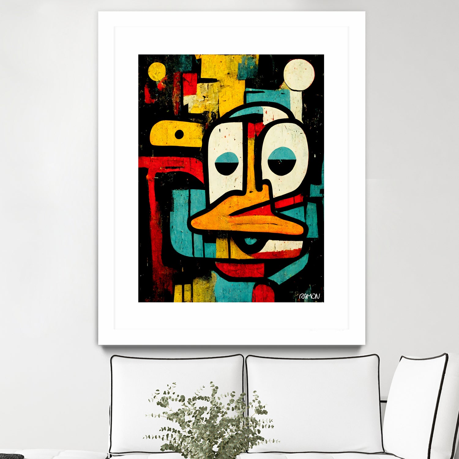 Alfred The Duck by Ramon Souza on GIANT ART - black digital painting