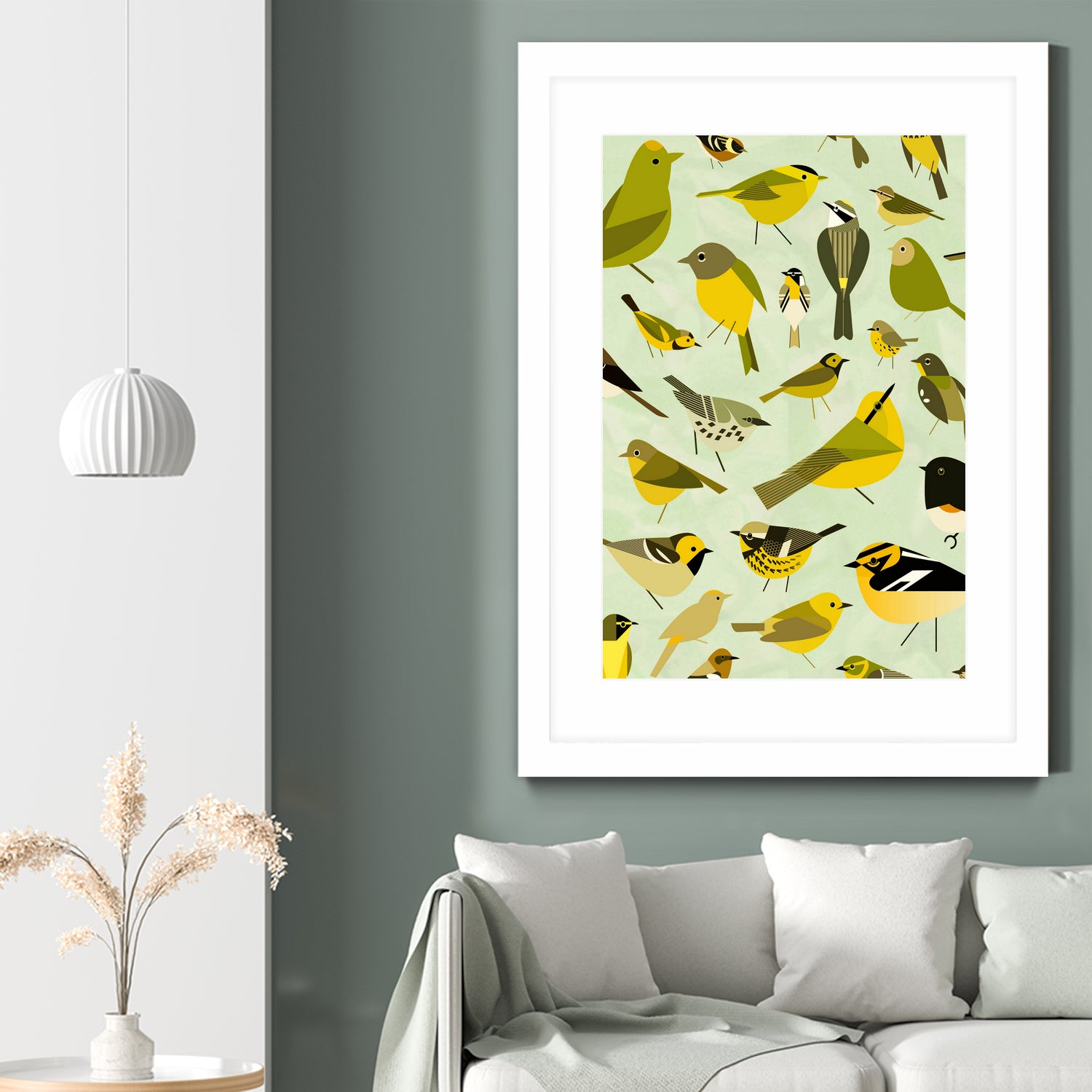 warbler window yellow by Scott Partridge on GIANT ART - vector illustration