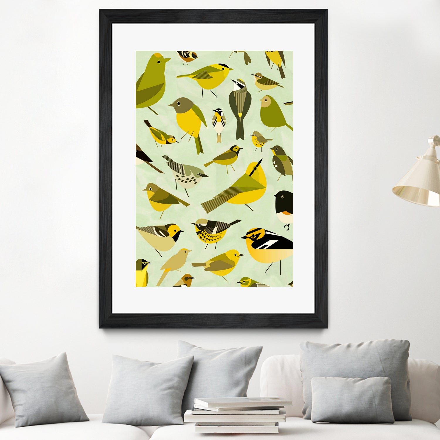 warbler window yellow by Scott Partridge on GIANT ART - vector illustration