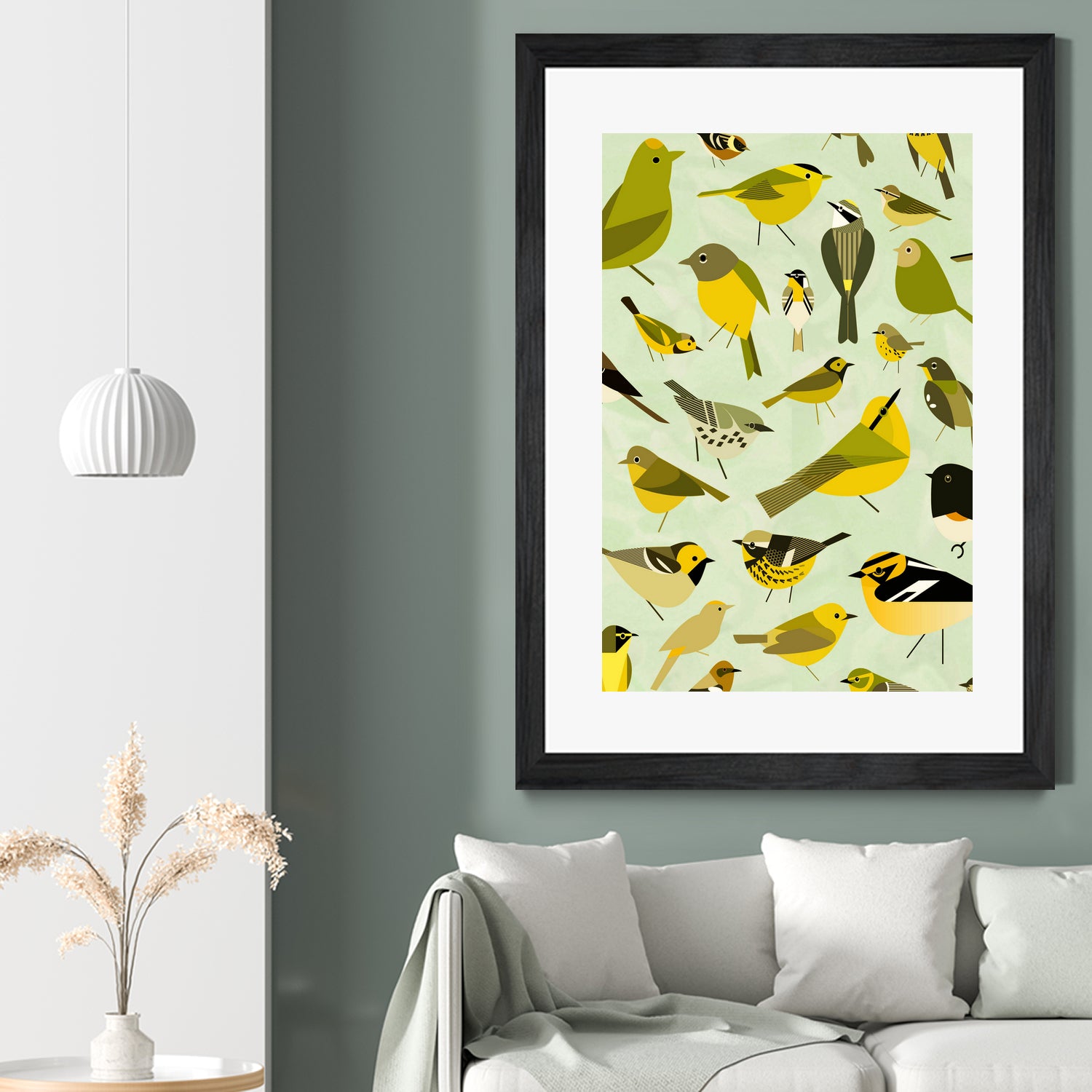 warbler window yellow by Scott Partridge on GIANT ART - vector illustration