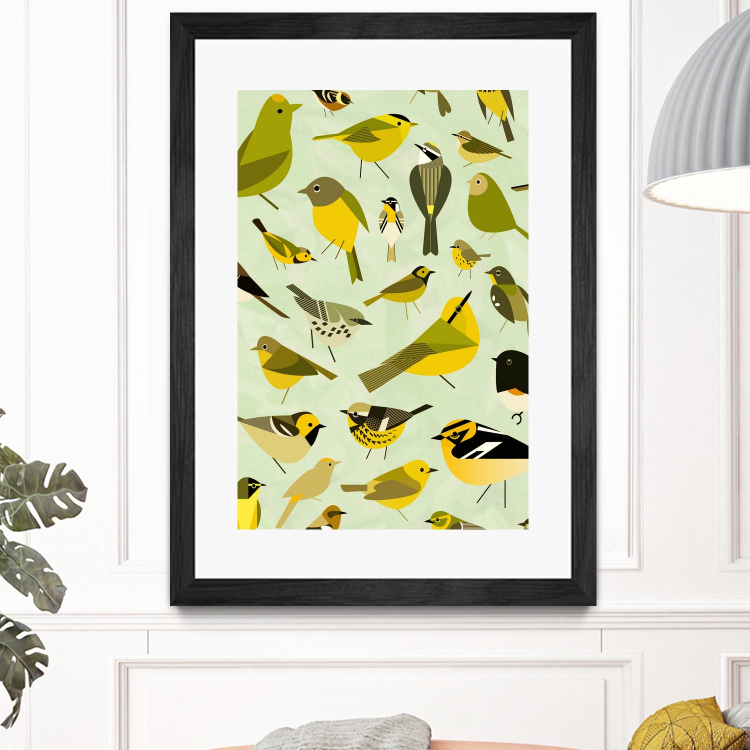 warbler window yellow by Scott Partridge on GIANT ART - vector illustration