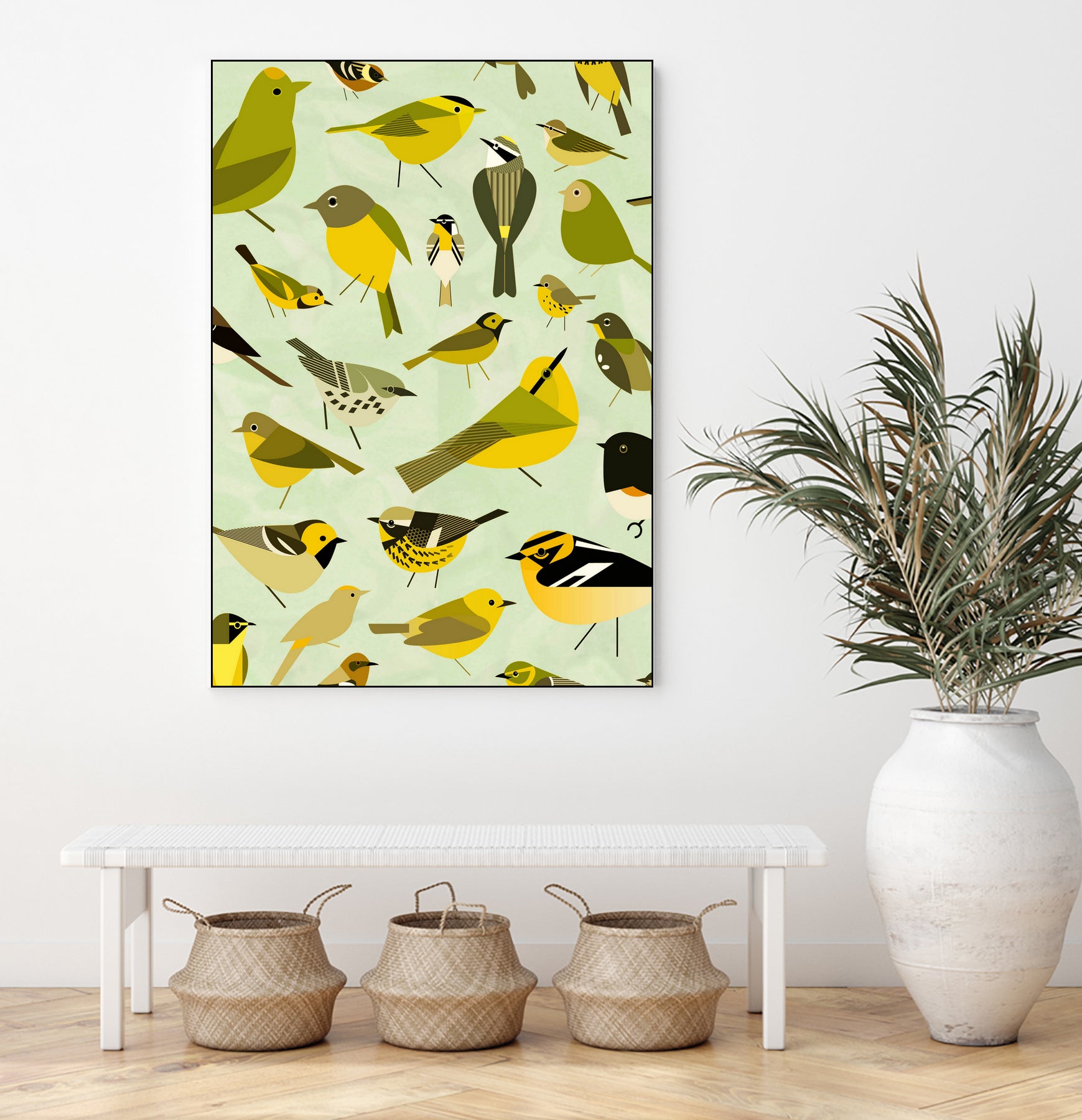 warbler window yellow by Scott Partridge on GIANT ART - vector illustration