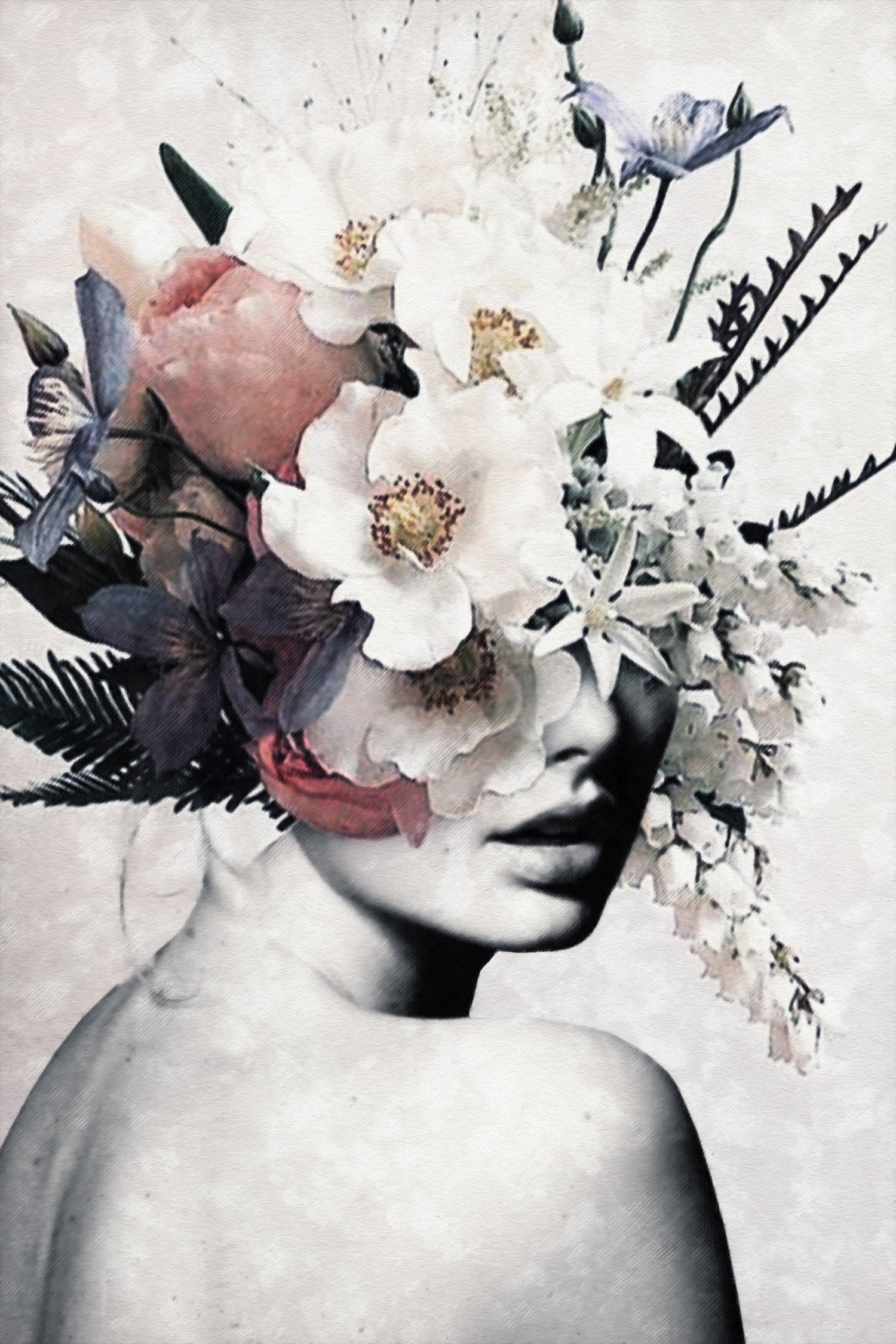 Flowers are always a good idea by Menelaos Trompoukis on GIANT ART - gray digital painting