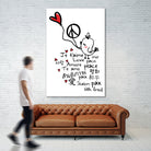 peace and love bird by Cindy Shim on GIANT ART - black typography